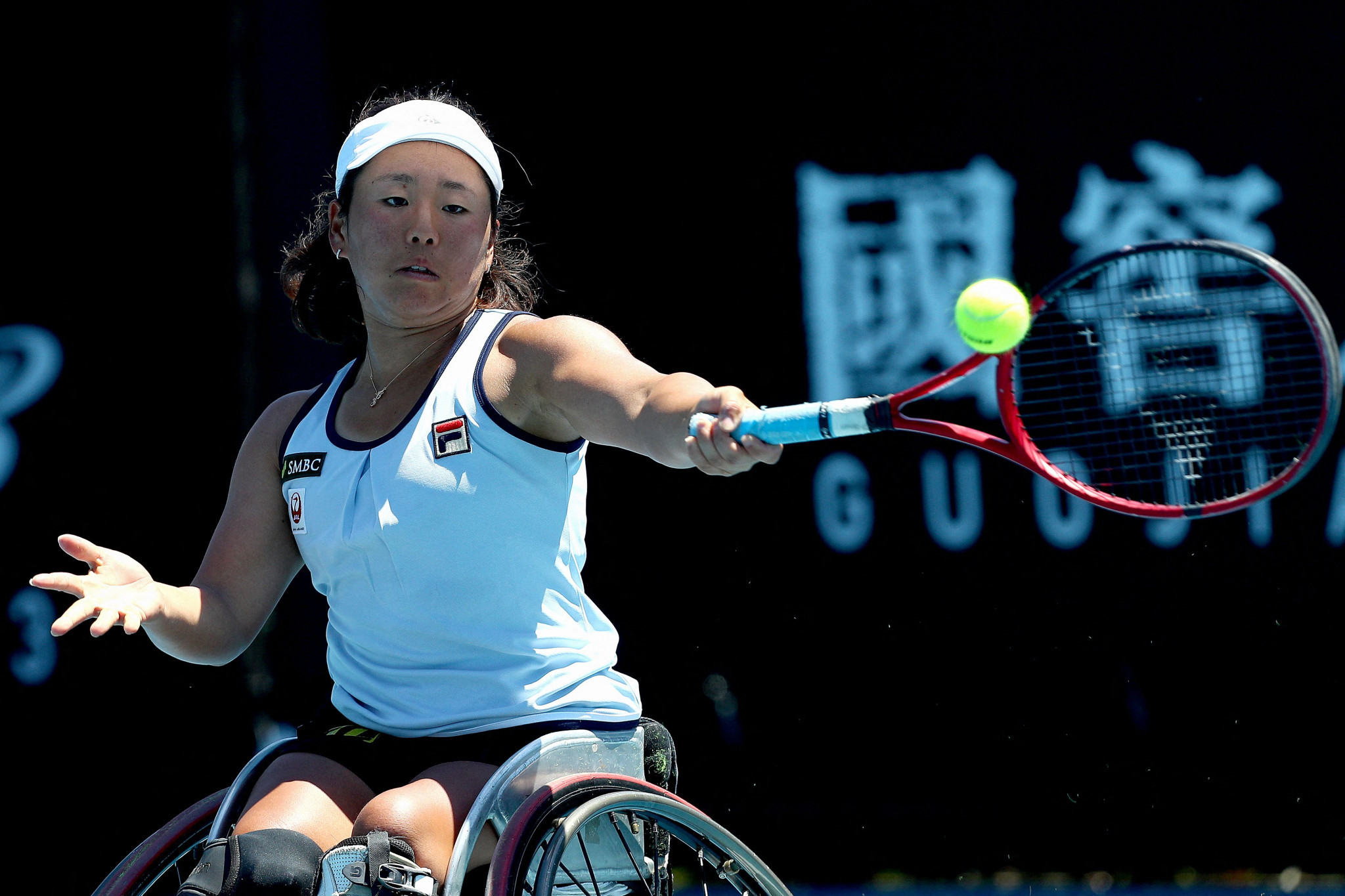 Yui Kamiji was beaten by Aniek van Koot in the quarter-finals of the wheelchair women's singles competition at the Australian Open ©Getty Images