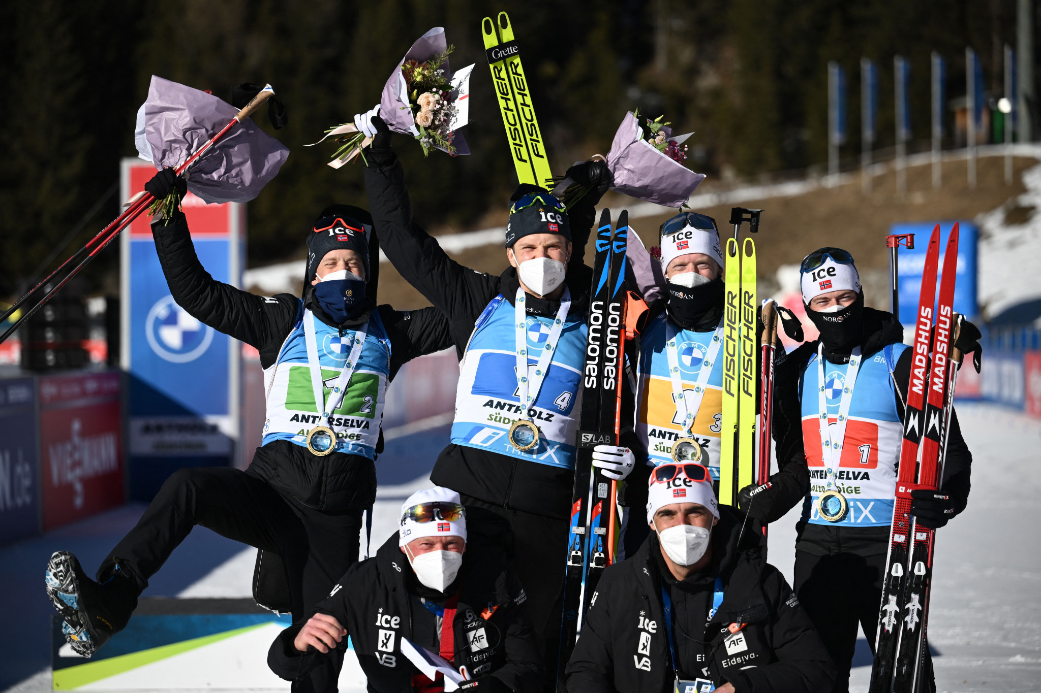 Norway claimed victory in the men's relay by nearly two minutes ©Getty Images