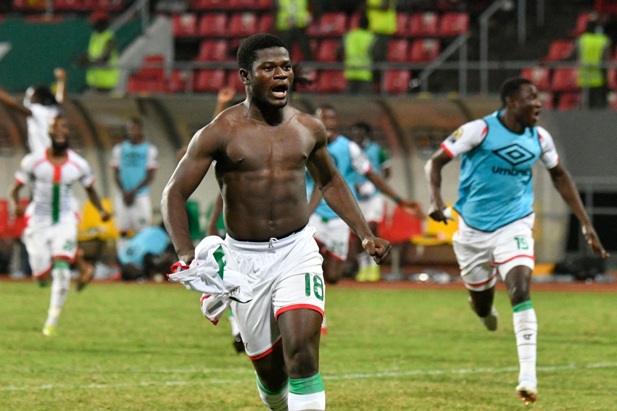Ismahila Ouédraogo scored the winning penalty for Burkina Faso against Gabon ©Getty Images