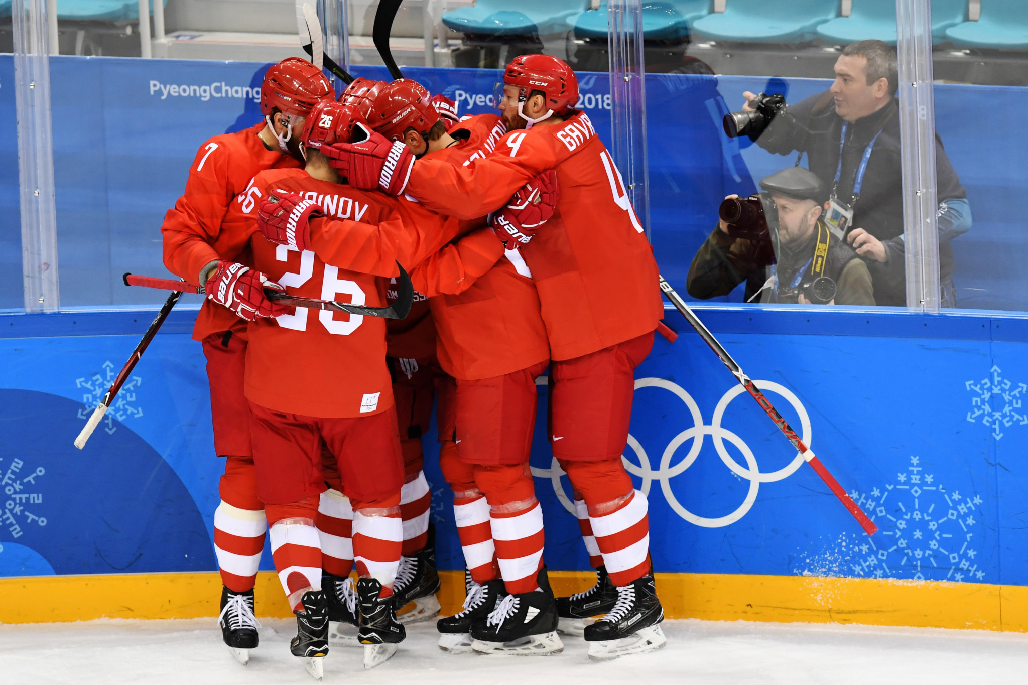 Seven members of the Pyeongchang 2018 gold medal winning team will feature for the ROC in Beijing ©Getty Images