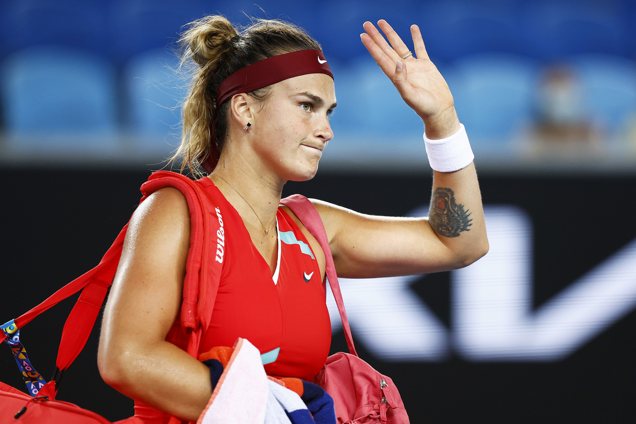 The Belarusian world number two Aryna Sabalenka's wait for a maiden women's singles Grand Slam goes on after she lost to Estonia's Kaia Kanepi in Melbourne ©Getty Images