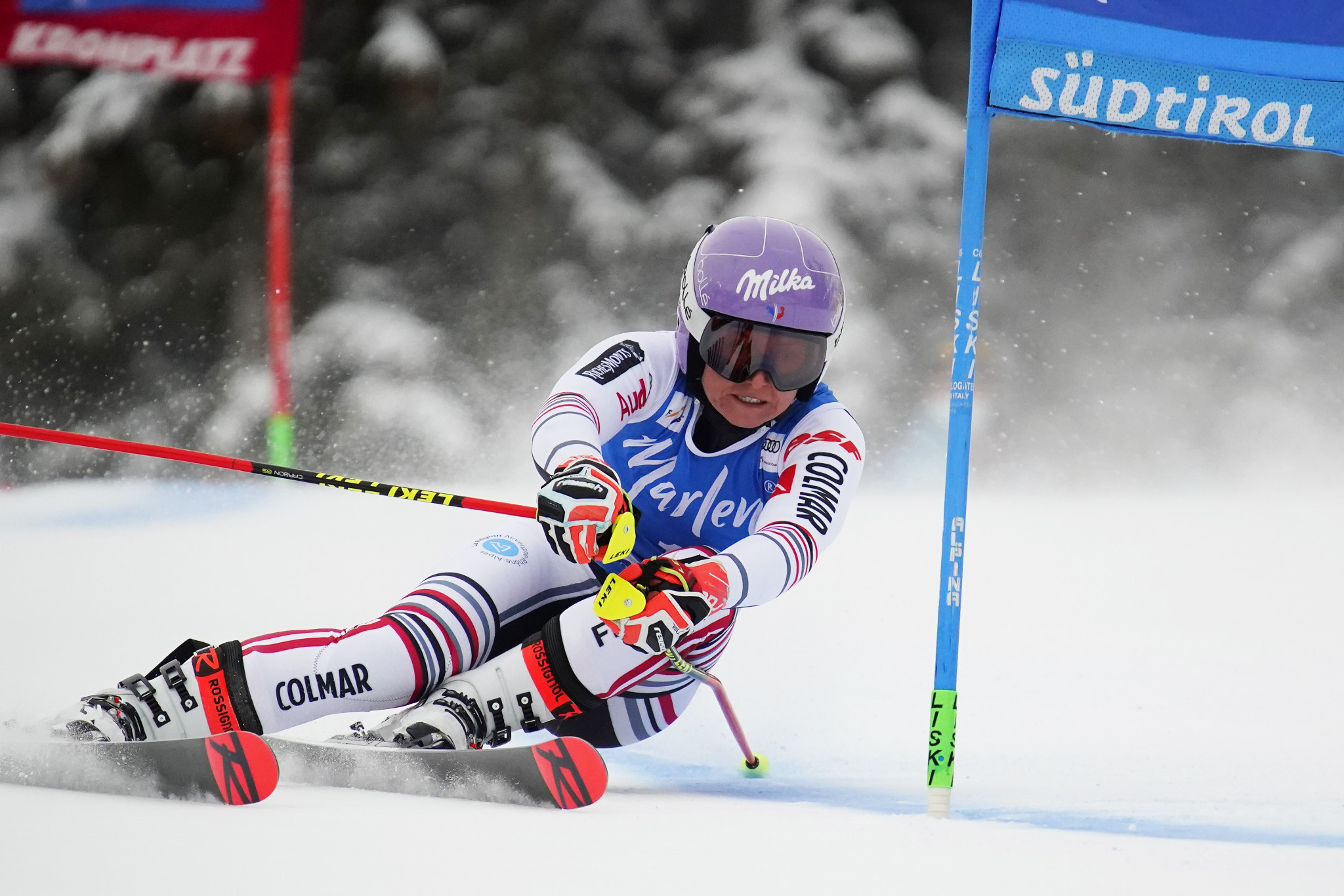Tessa Worley has three top-three finishes in Alpine Ski World Cup giant slalom races this season ©Getty Images