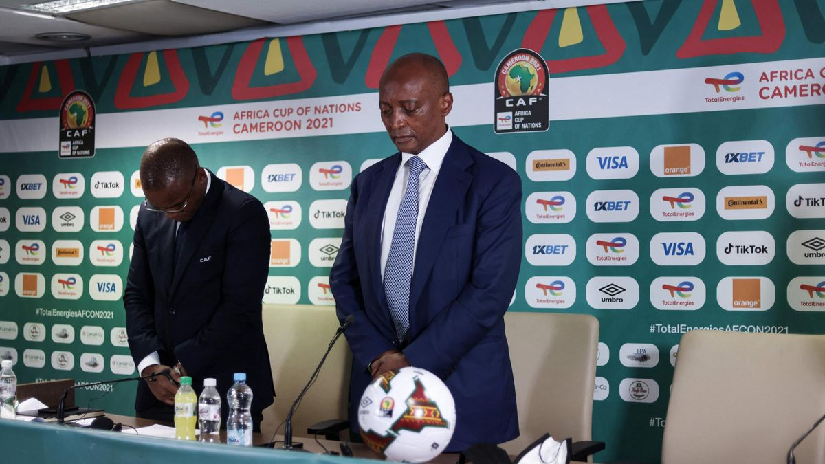 CAF President Patrice Motsepe, right, wants a report into the Olembé Stadium disaster to be completed by tomorrow ©Getty Images