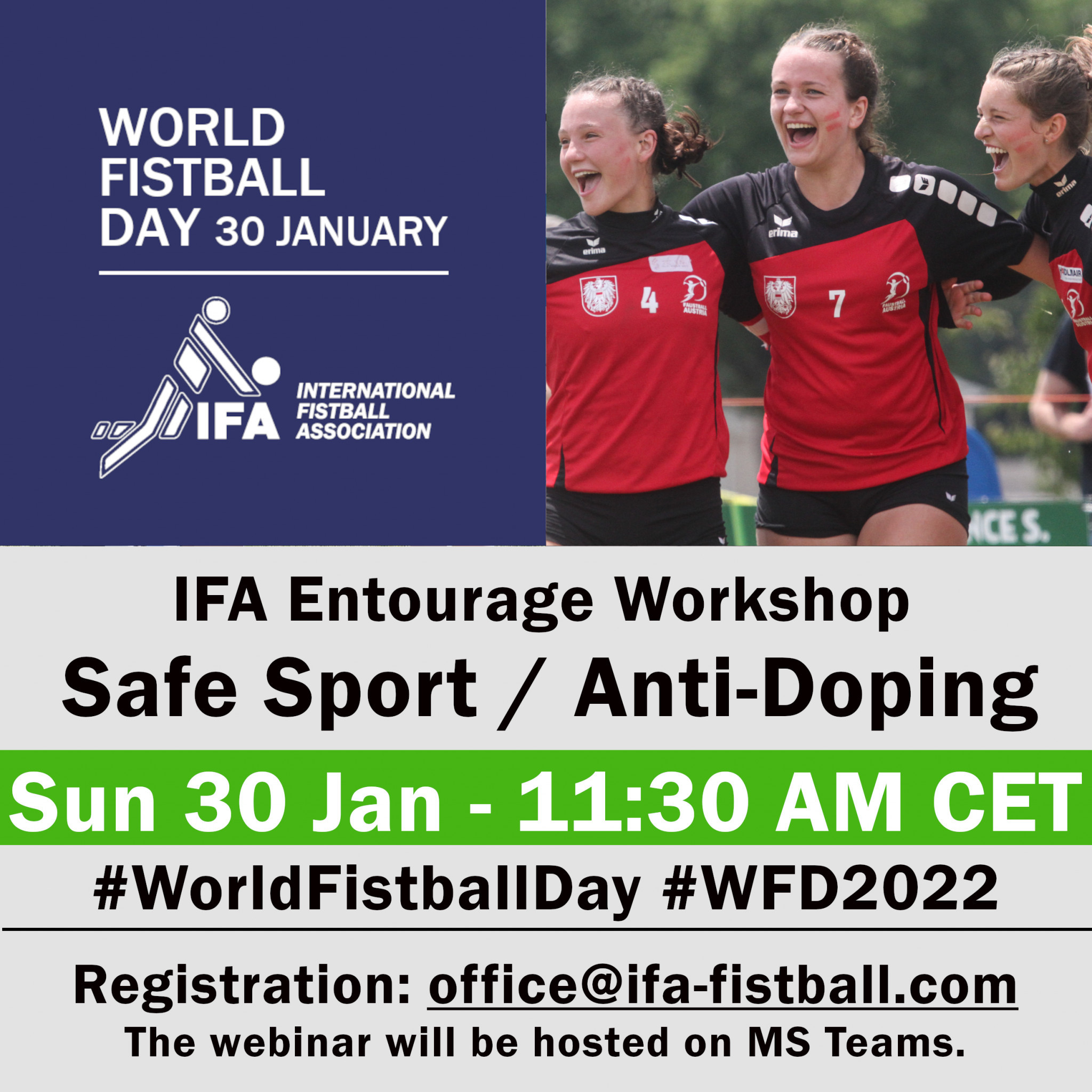 A workshop on safe sport and anti-doping will be one of the events held on the day ©IFA