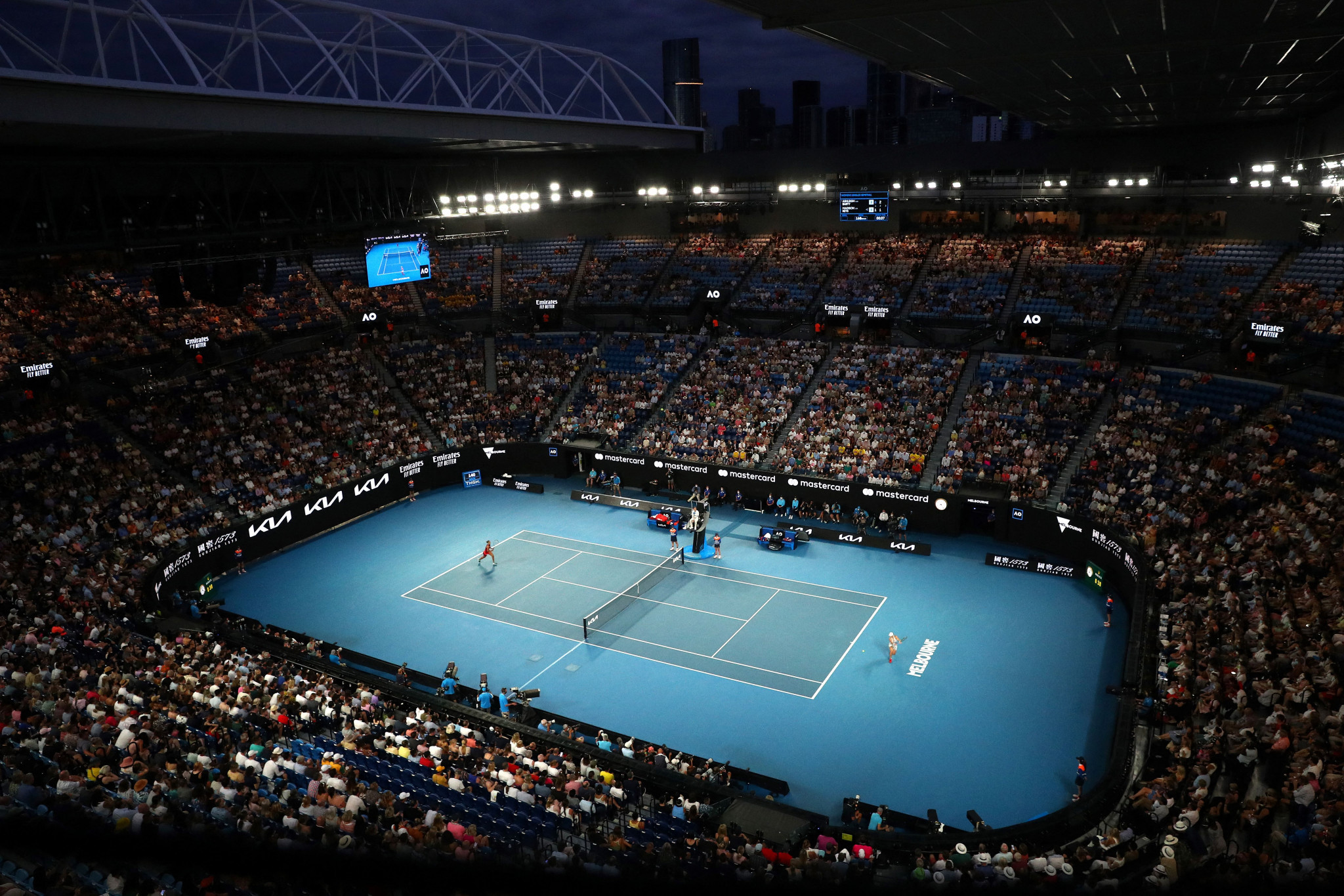 Both women's singles semi-finals were held on the main Rod Laver Arena ©Getty Images