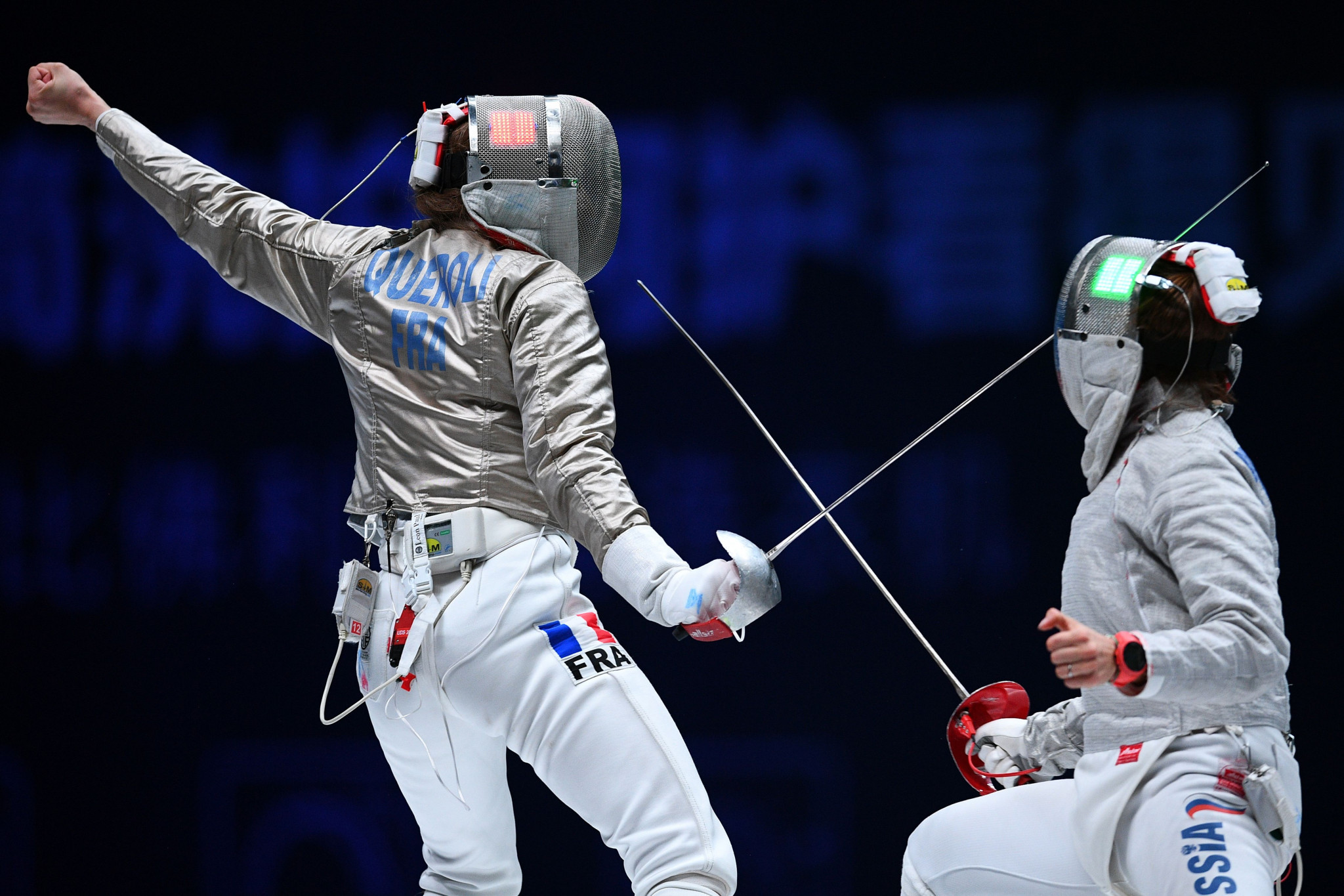 Caroline Queroli was part of the French women's sabre team that won gold ©Getty Images