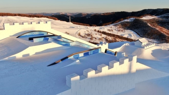 Great Wall of China replica features in slopestyle course for Beijing 2022