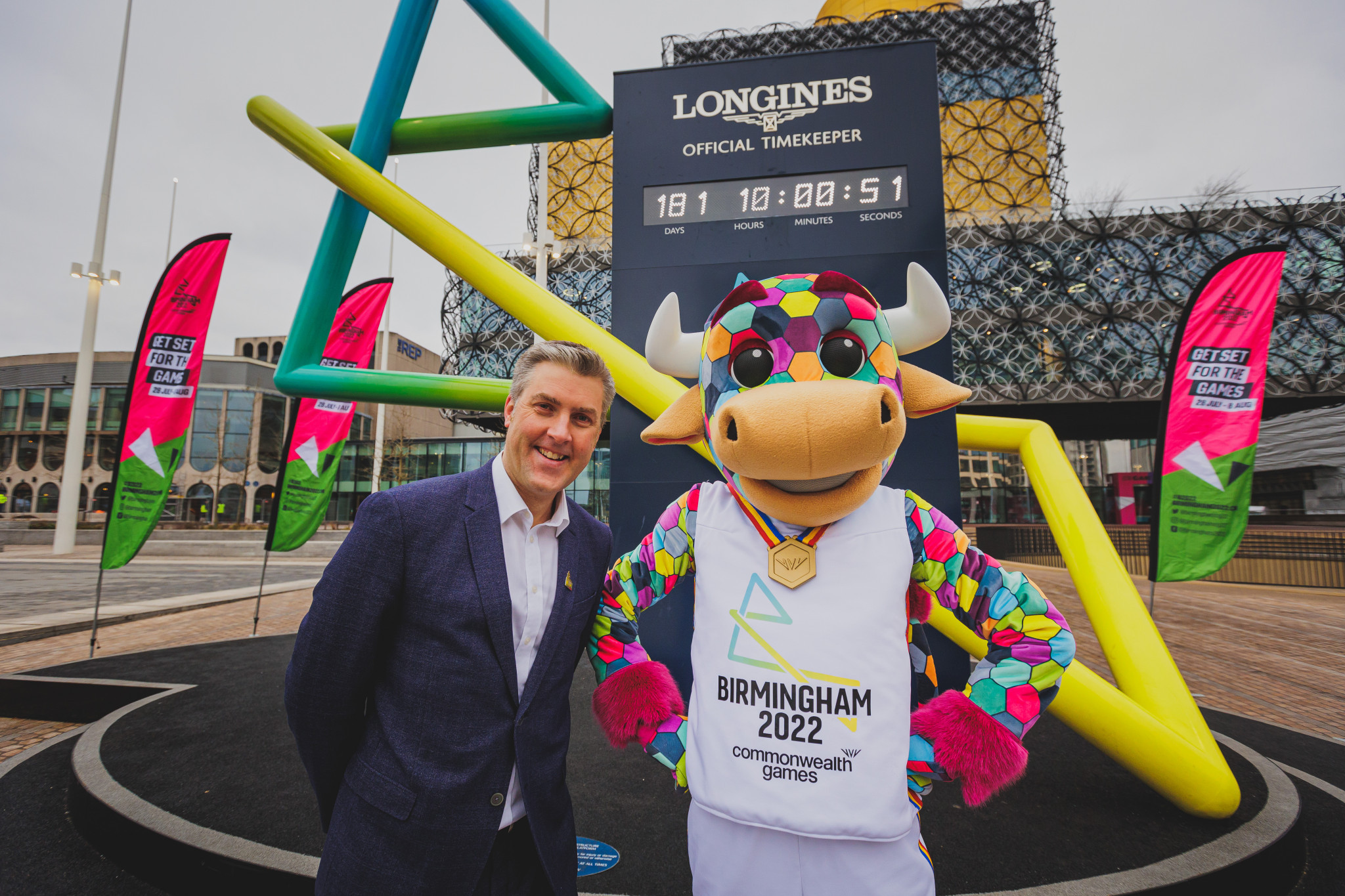Birmingham City Council leader Ian Ward, left, urged residents and businesses to use the Get Set section of the Birmingham 2022 website to plan for the Commonwealth Games ©Birmingham 2022