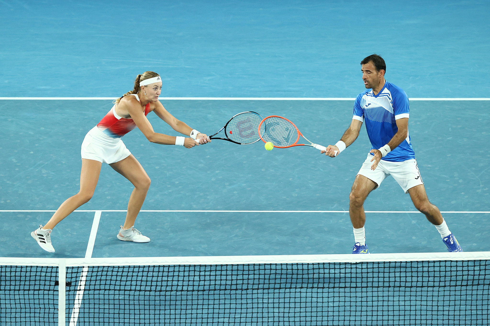 Kristina Mladenovic and Ivan Dodig won the mixed doubles final on day 12 in Melbourne ©Getty Images