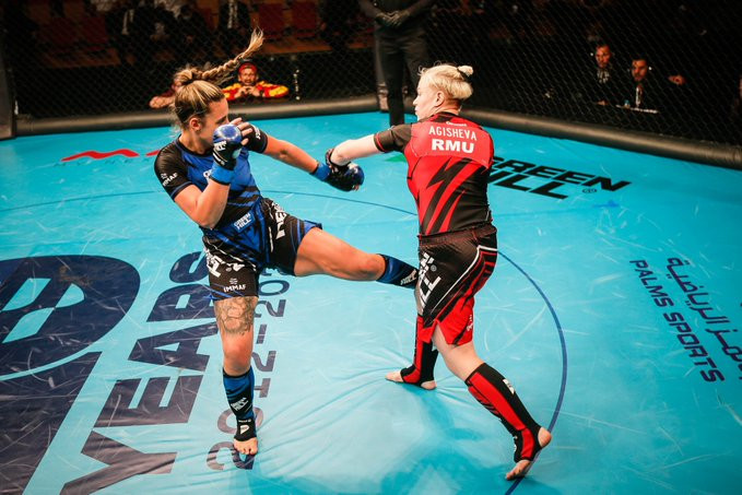 Alena Agisheva was one of five female winners for the RMMAU on a night of dominance ©IMMAF