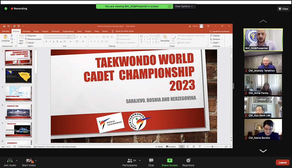 Sarajevo has been awarded the 2023 Taekwondo World Cadet Championships ©World Taekwondo