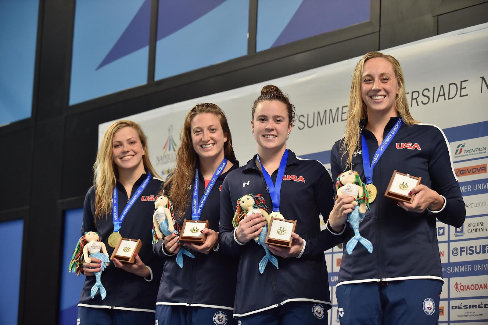 United States swimmers have dominated the World University Games, including at Naples in 2019 when they won 19 gold medals ©Getty Images