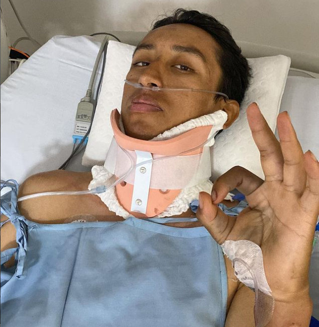Colombia's two-time Grand Tour winner Egan Bernal claimed he nearly lost his life during his training crash in Bogotá last week ©Instagram/Egan Bernal