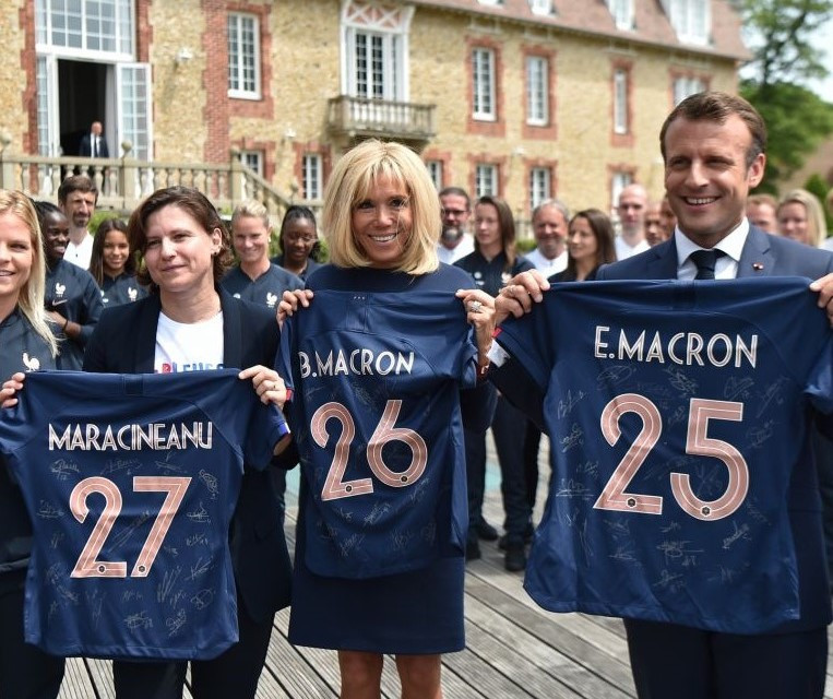French President Emmanuel Macron, right, has dismissed calls for his country to join the diplomatic boycott of Beijing 2022 and he will be represented by Sports Minister Roxana Mărăcineanu ©Getty Images