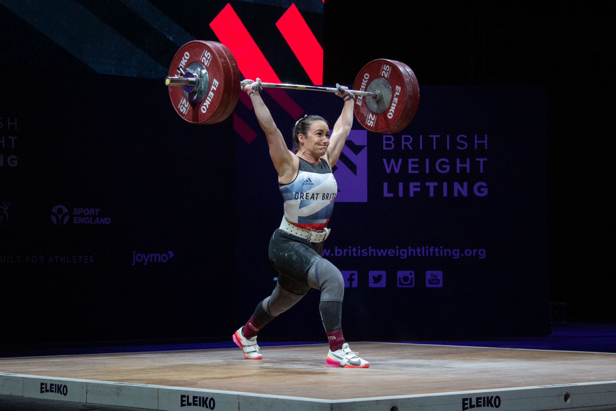 Sarah Davies moved up to 76kg, her heaviest weight yet ©British Weight Lifting
