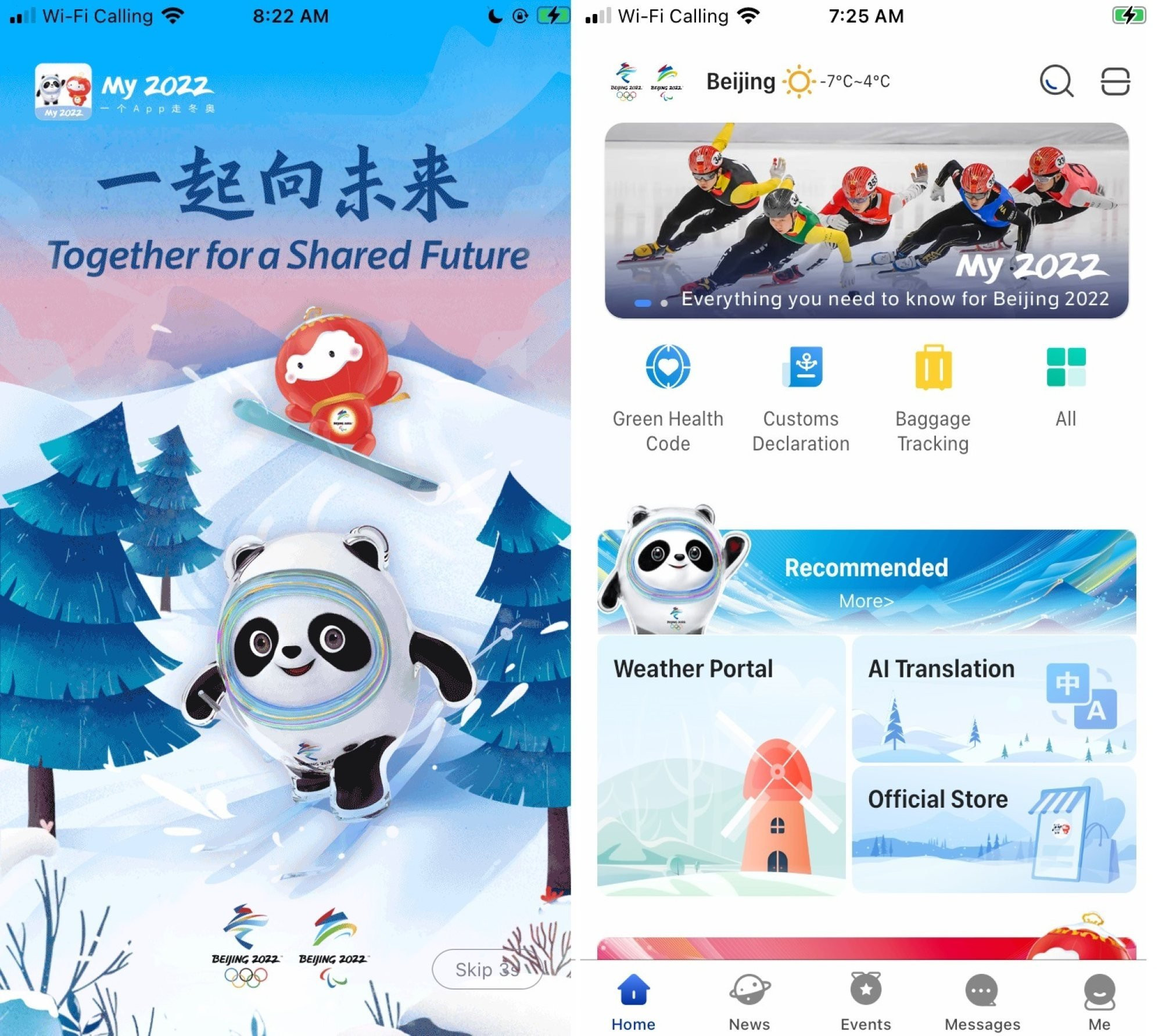Games participants have had to upload health information to the controversial My2022 application ©Beijing 2022