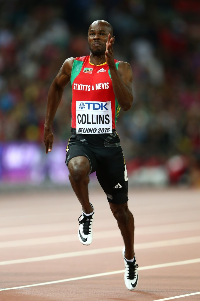 Kim Collins won the 60 metres