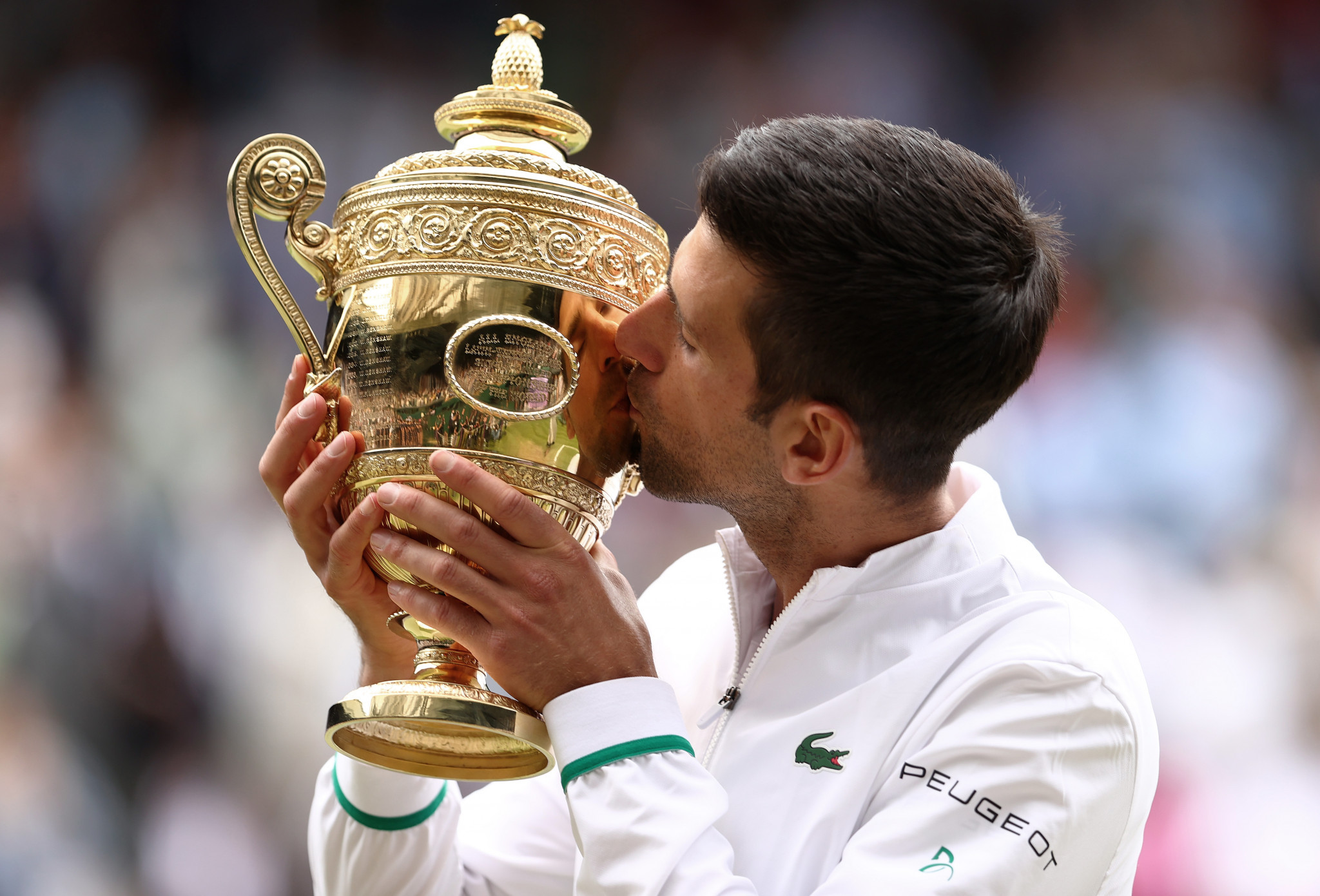 Serbia's Novak Djokovic won three Grand Slams, including Wimbledon, in 2021 to earn a nomination for the Laureus Sports Awards ©Getty Images