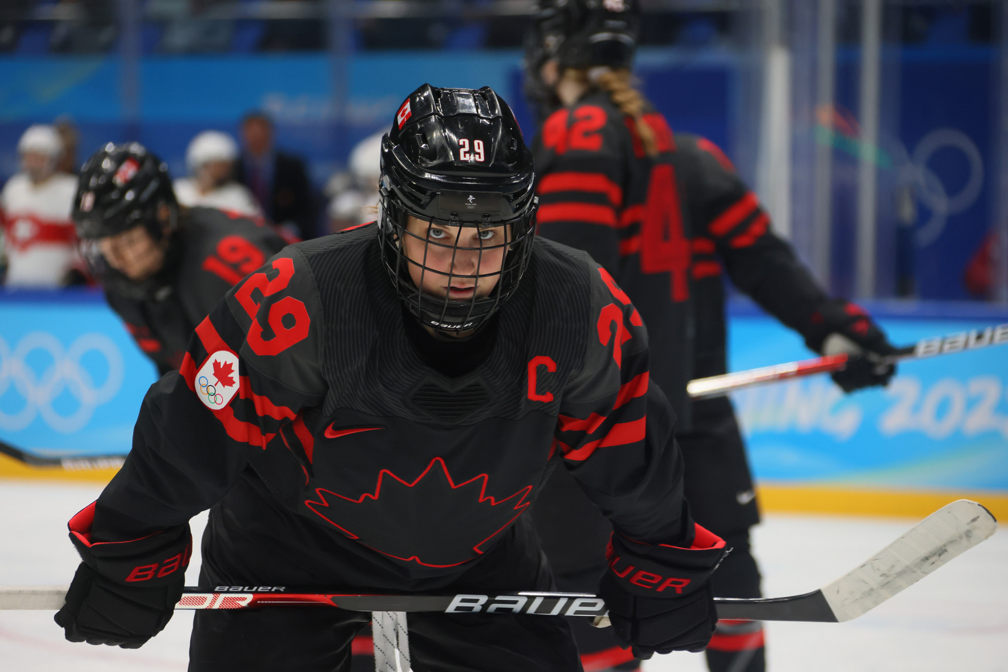 Canada thumped Switzerland in the women's ice hockey opener ©Getty Images