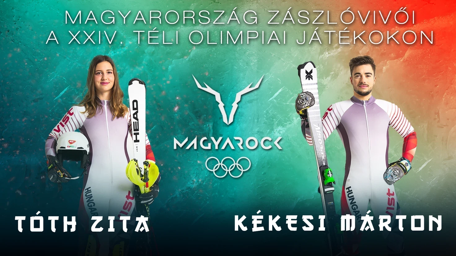 Skiers Márton Kékesi and Zita Tóth, who competed in the Winter Youth Olympic Games, have been chosen to carry Hungary's flag at the Opening Ceremony of Beijing 2022 ©MOB