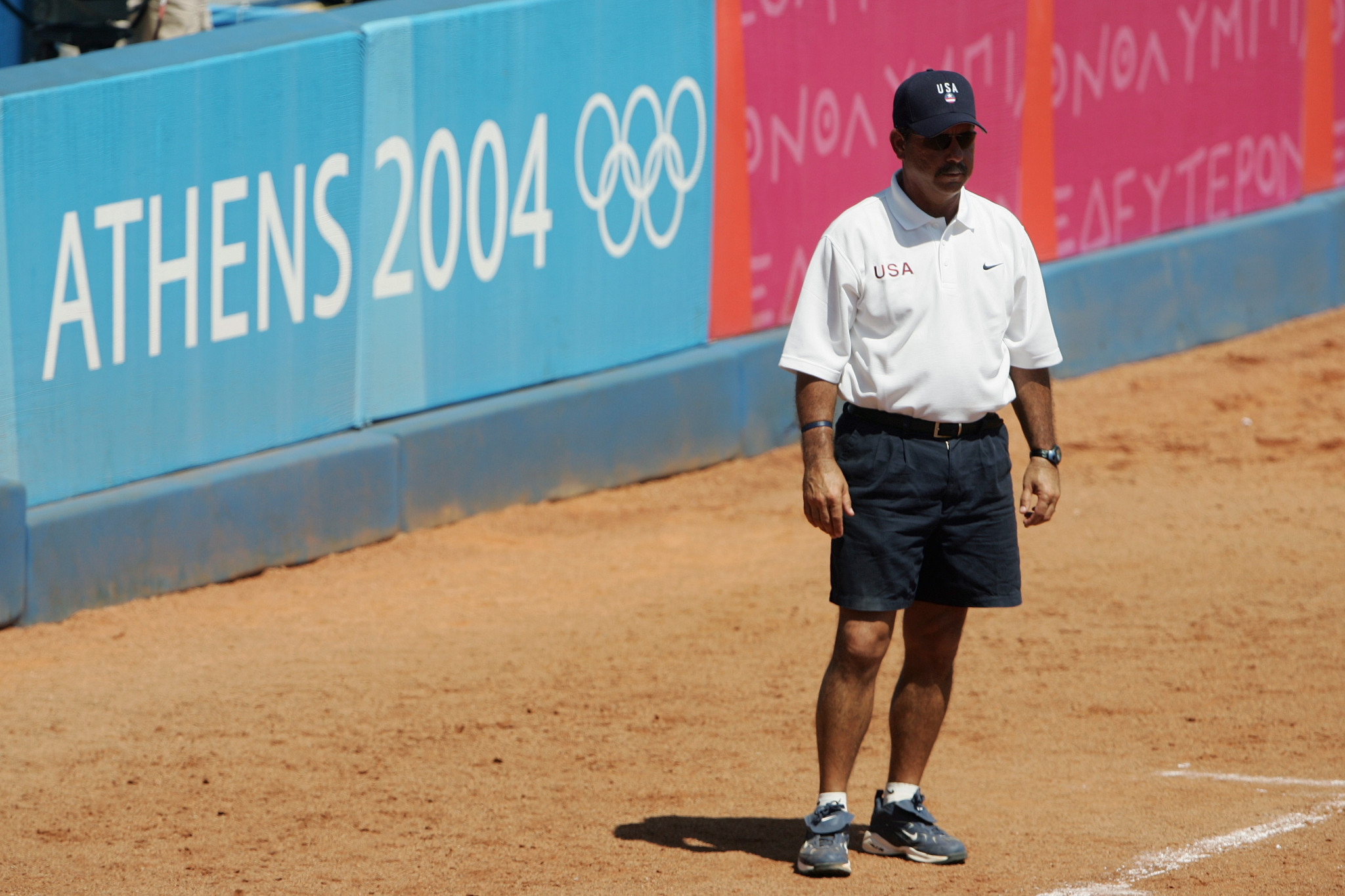 Mike Candrea, who guided the United States to Olympic the women's softball gold medal at Athens 2004, has had a field at the University of Arizona named after him ©Getty Images