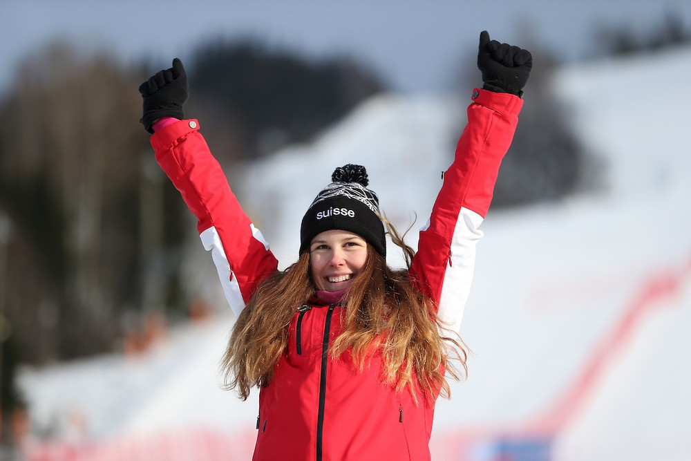 Aline Danioth of Switzerland claimed her second gold medal at Lillehammer 2016 with victory in the women's slalom ©YIS/IOC