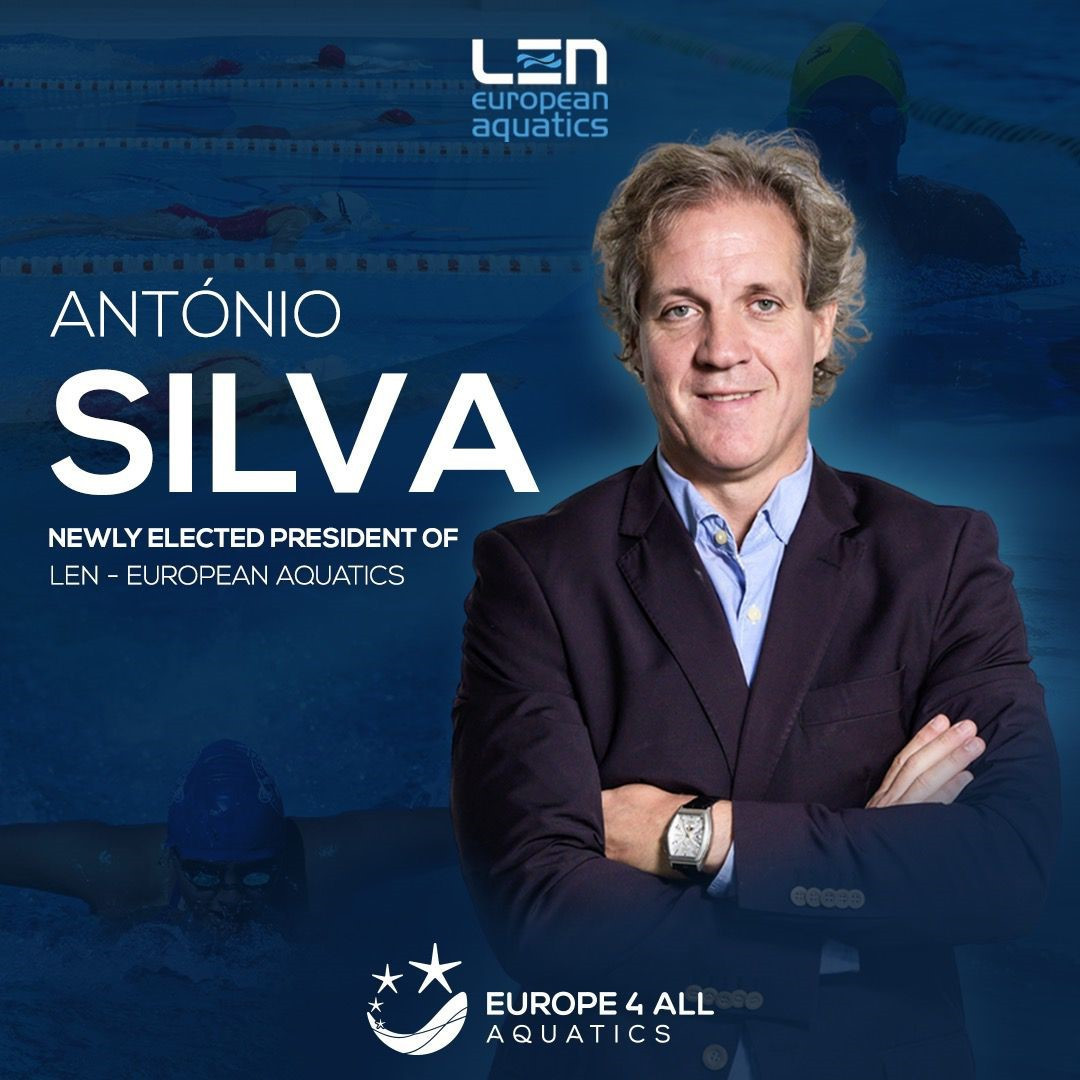 Portugal's António José Silva replaces Italy's Paolo Barelli as European Swimming League President ©LEN/E4AA