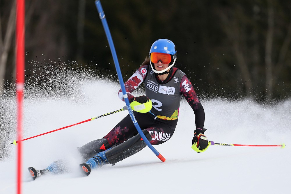 Ali Nullmeyer of Canada earned silver in the women's slalom ©YIS/IOC