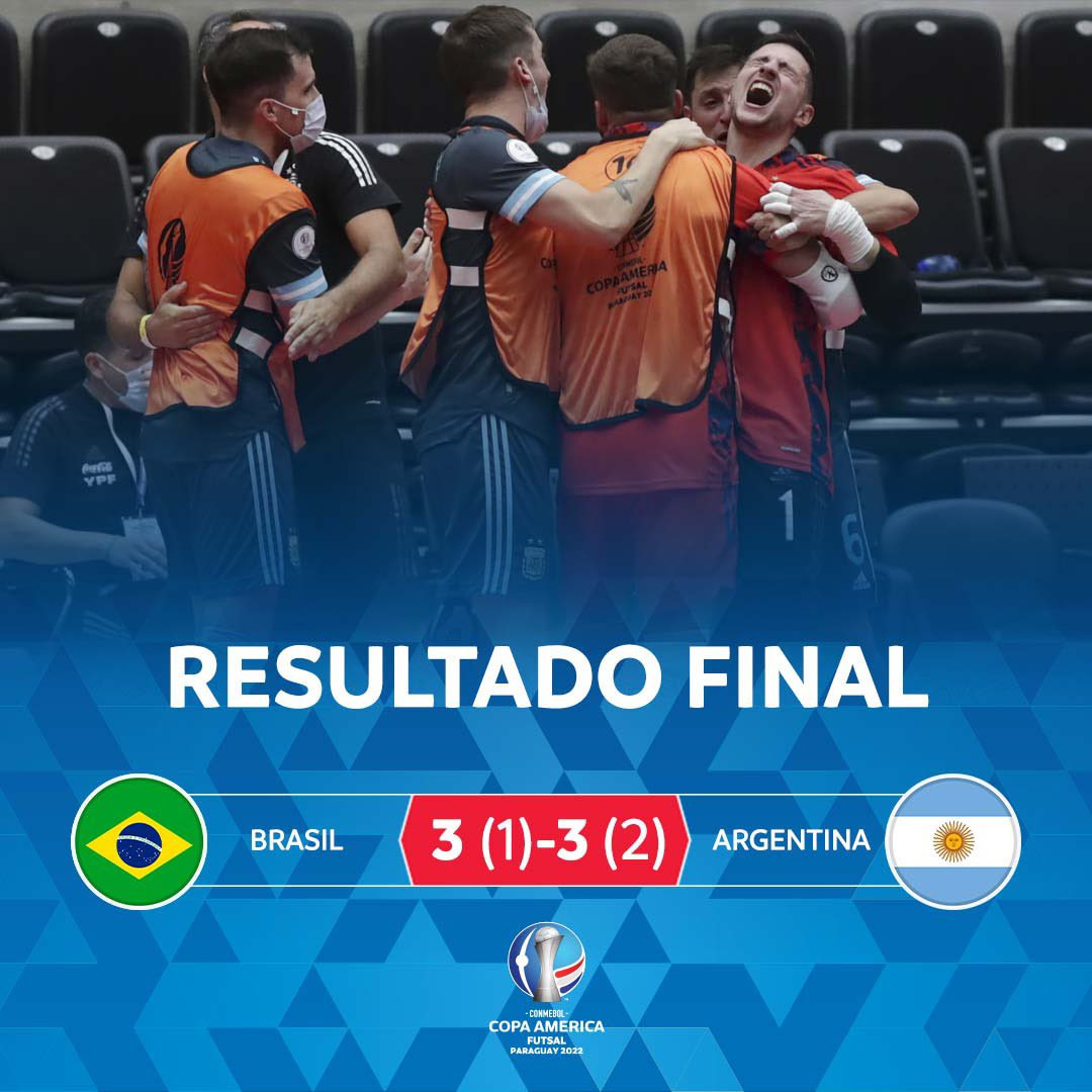 Argentina beat Brazil in shootout to set up Copa América de Futsal final against Paraguay