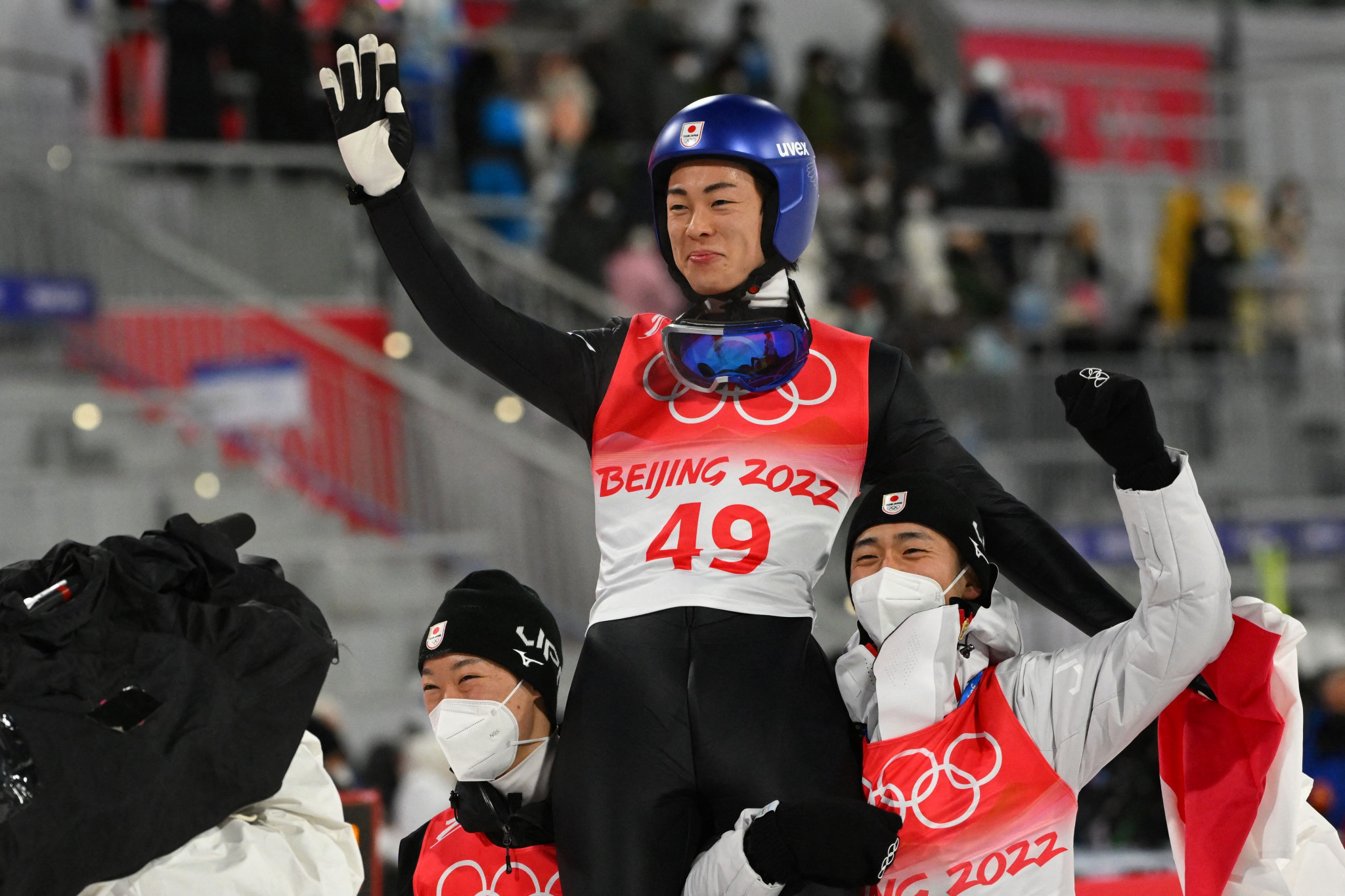 Ryoyu Kobayashi leads the overall World Cup standings ahead of the final event of the season ©Getty Images