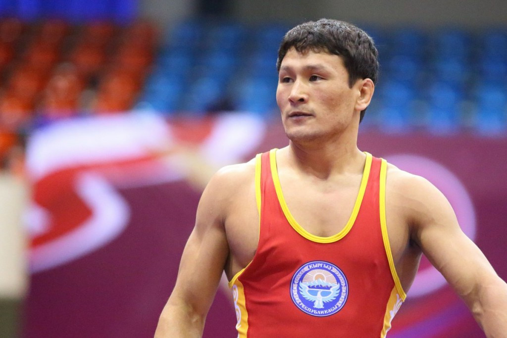 Kyrgyzstan celebrated double gold in the men's competitions at the Asian Wrestling Championships ©UWW