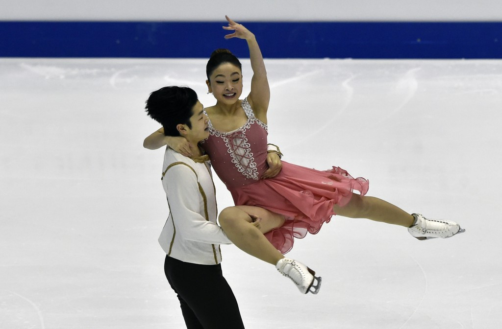 Brother and sister team Maia and Alex Shibutani top the ice dance standings