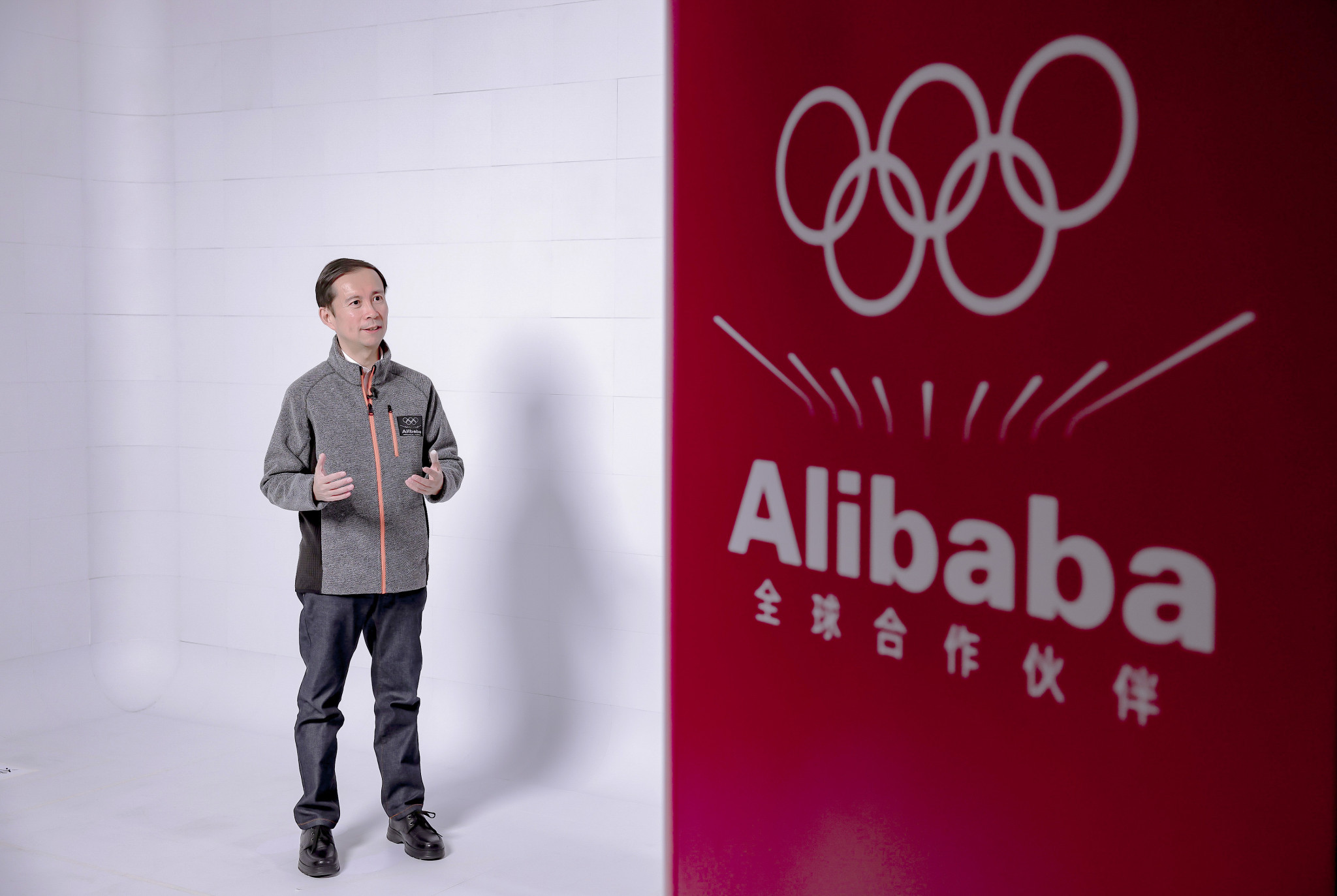 Alibaba Chief Executive Daniel Zhang at his office in Shanghai 1,000 kilometres away from the Olympic city of Beijing ©Alibaba