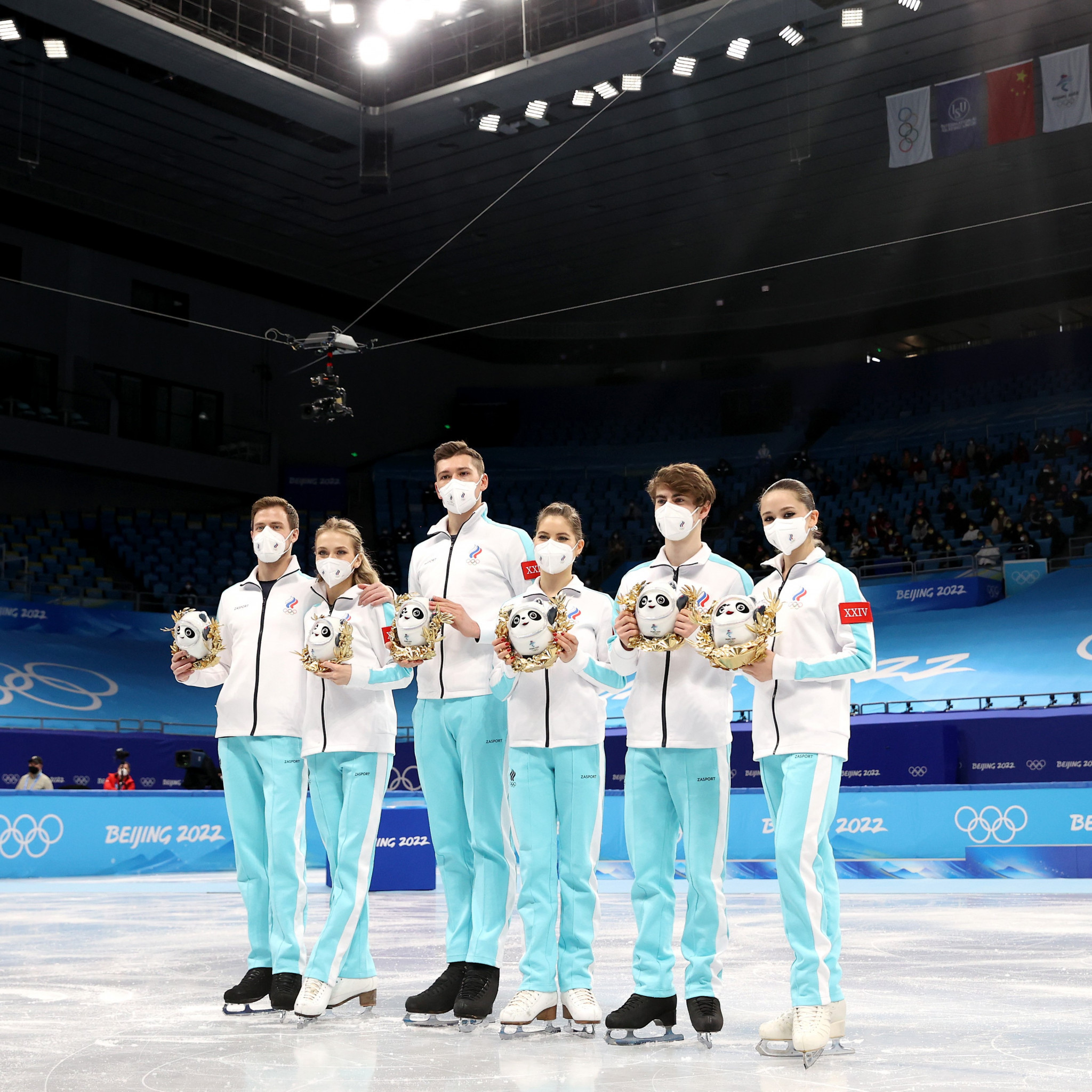 The Russian Olympic Committee clinched gold in the team figure skating team a...