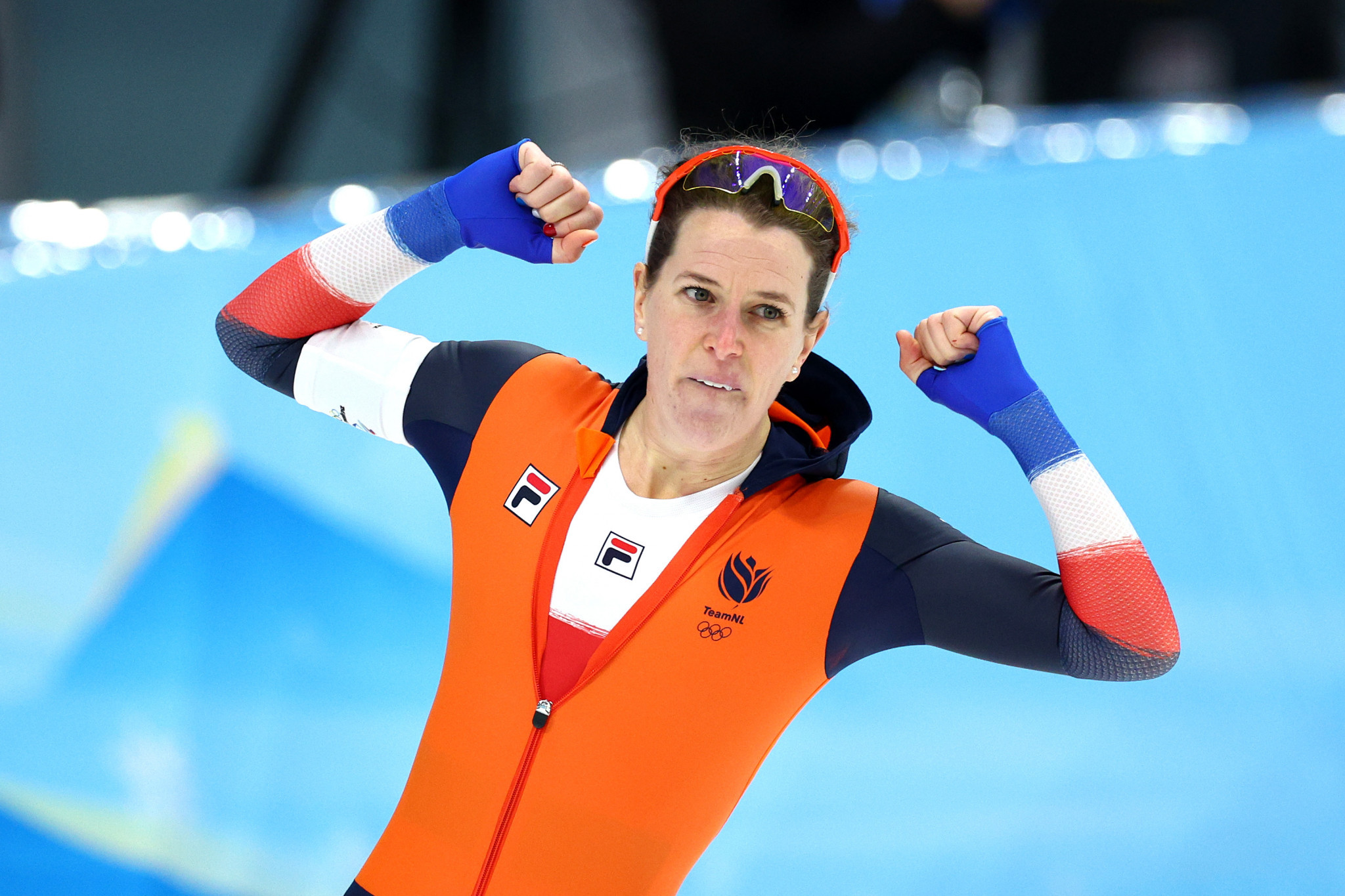 Record-breaking Dutch speed skater Ireen Wüst has won solo gold medals at five Olympics in a row ©Getty Images