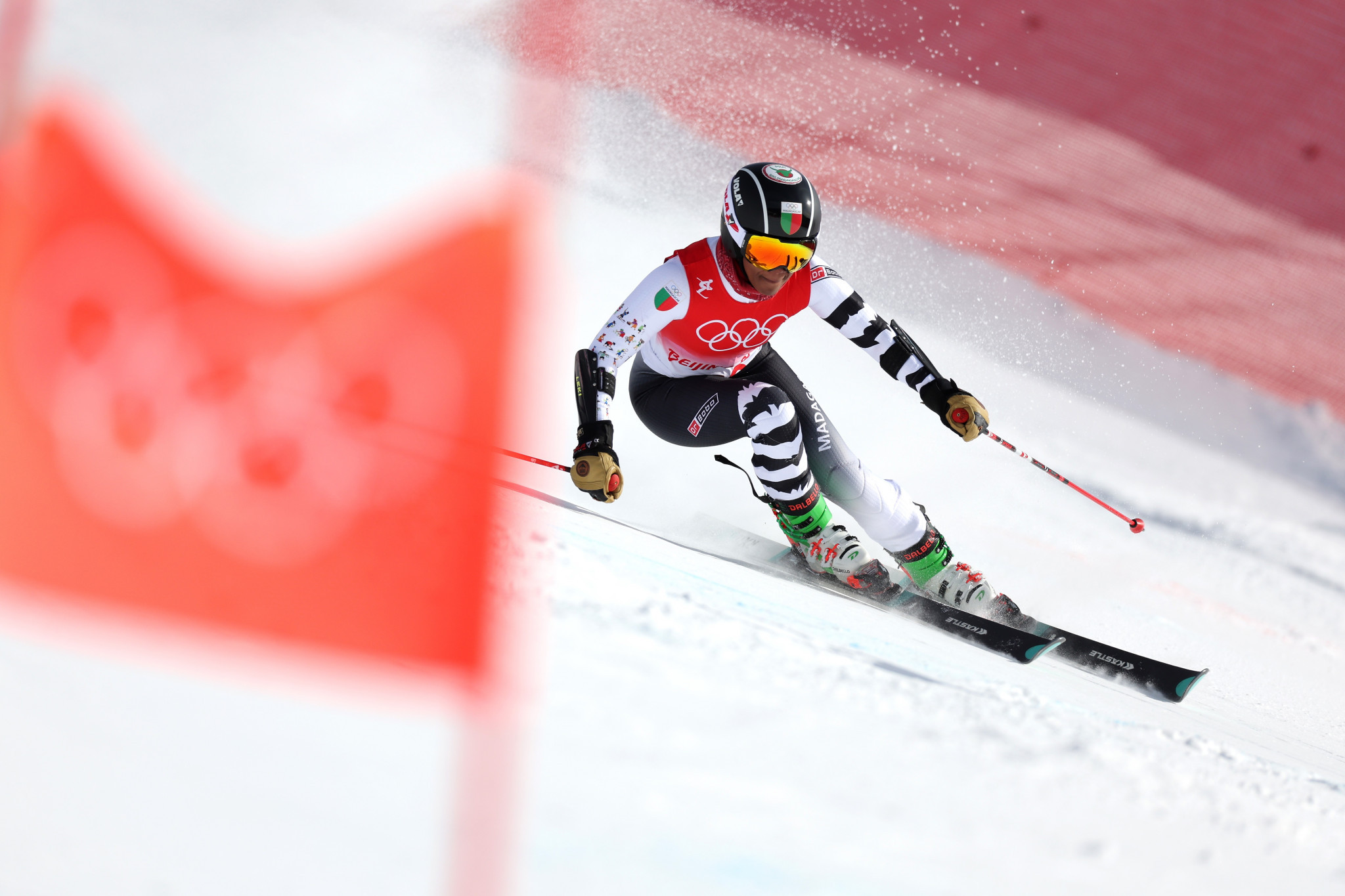 Mialitiana Clerc of Madagascar competed in the women's giant slalom, finishing 41st ©Getty Images