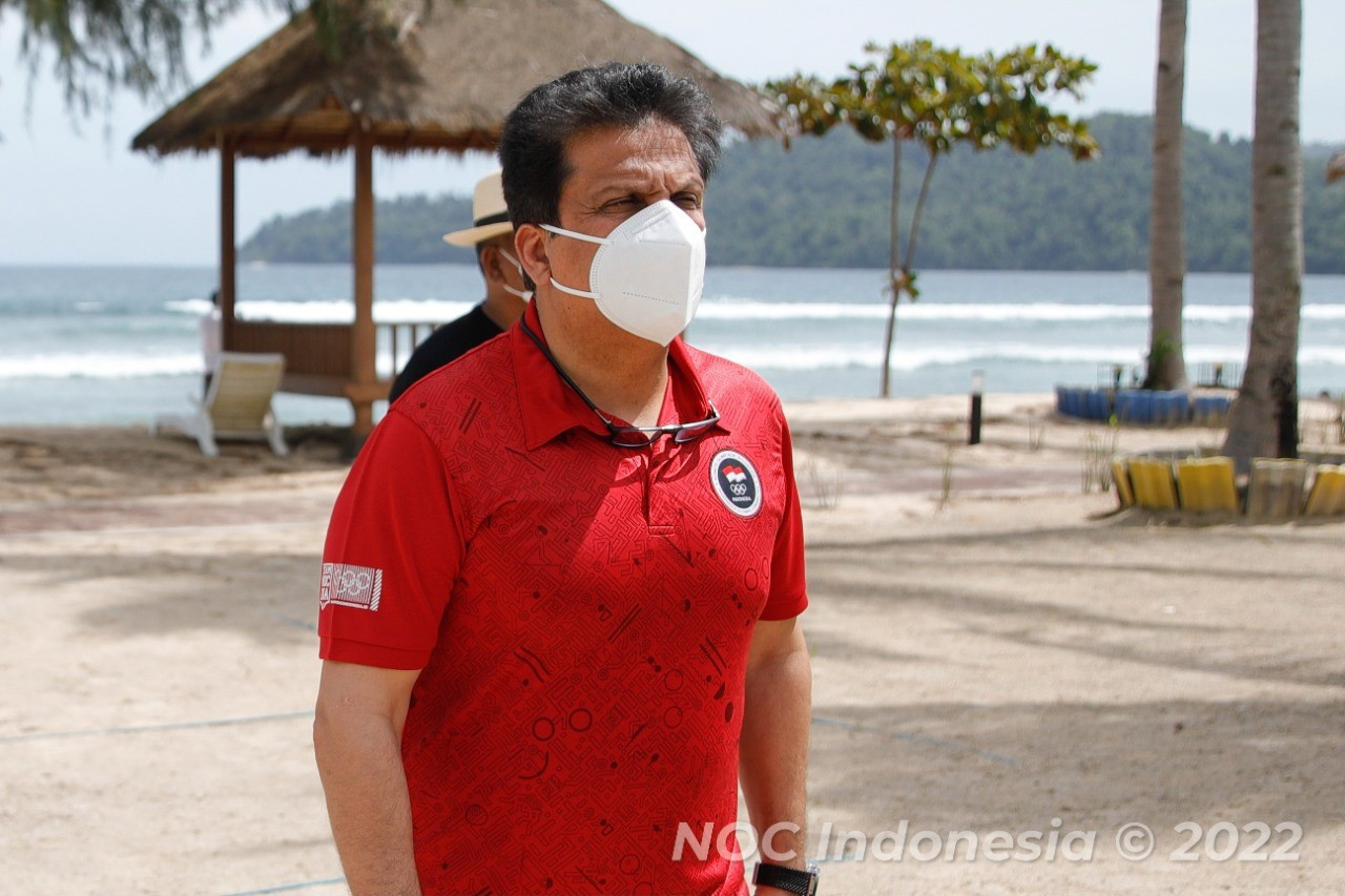 ANOC technical director Haider Farman is visiting potential World Beach Games locations in Indonesia ©KOI