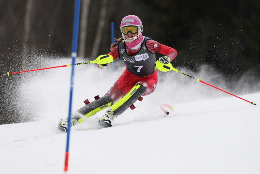 Aline Danioth of Switzerland claimed women's slalom gold ©Lillehammer 2016