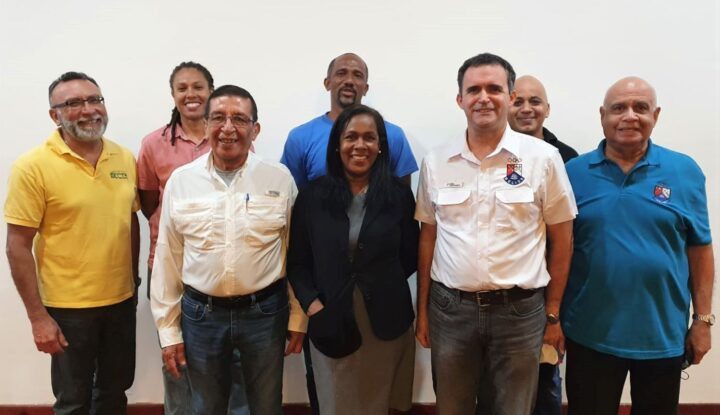 Hilberto Martinez, third left, has been re-elected as President of the Belize Olympic and Commonwealth Games Association ©BOCGA