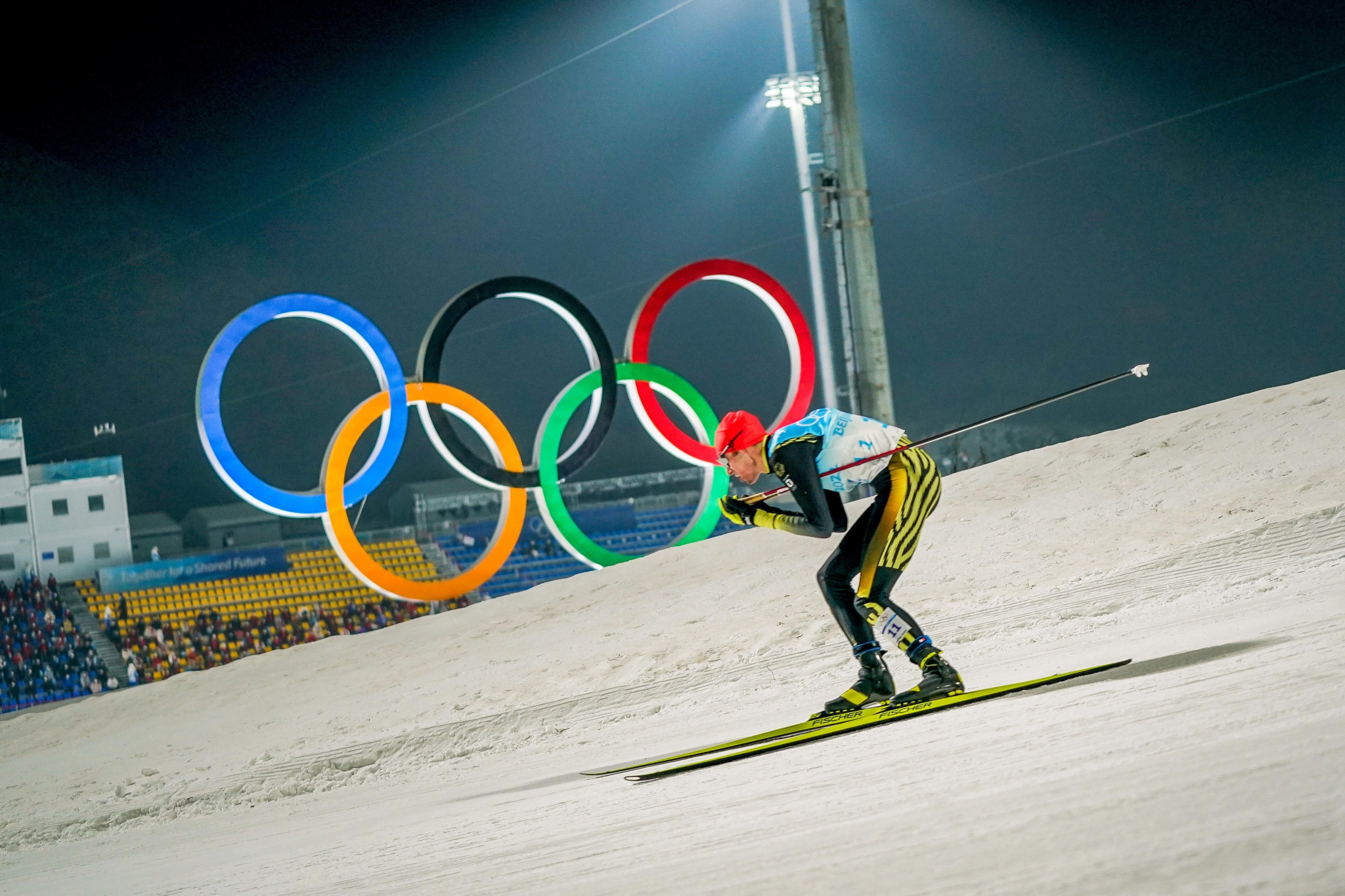 German Vinzenz Geiger won the normal hill Nordic combined gold ©Getty Images