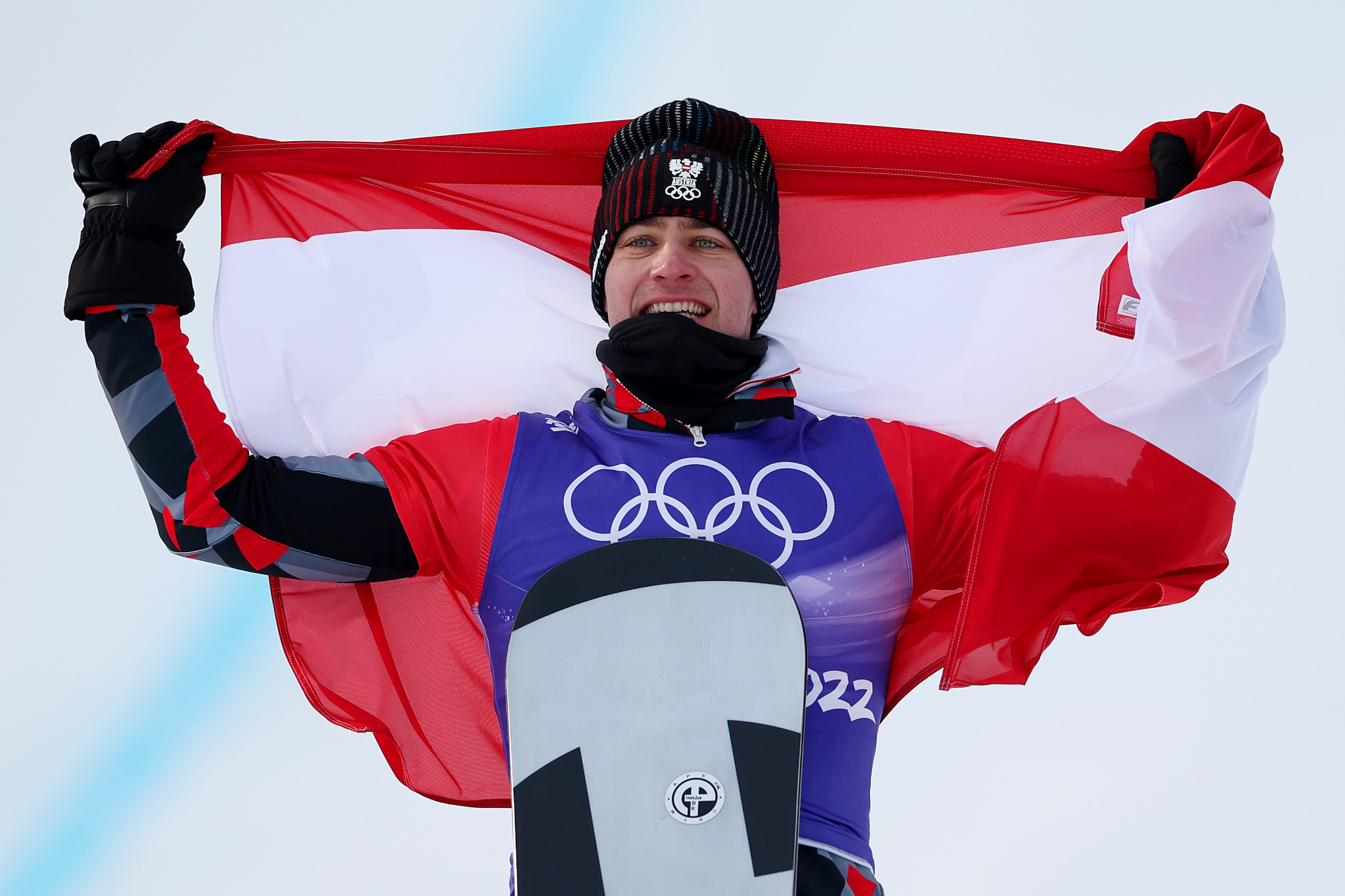 Austria's Alessandro Hämmerle is the Olympic champion in men's snowboard cross after his victory at Beijing 2022 ©Getty Images