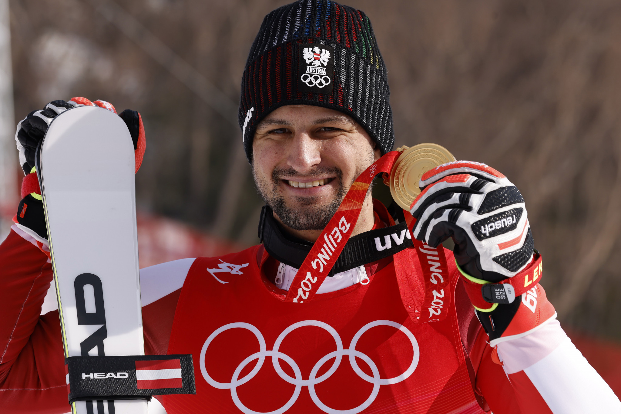 Johannes Strolz of Austria claimed gold in Alpine combined today, 34 years after his father ©Getty Images