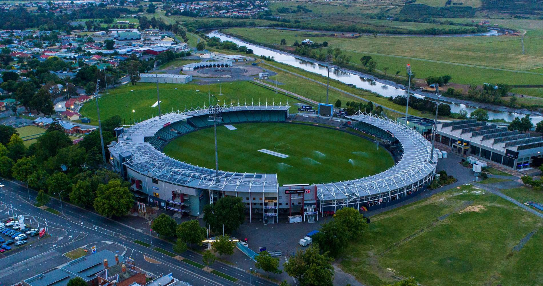 The University of Tasmania Stadium in in Launceston would be upgraded to be the centrepiece if the state is chosen to stage the 2026 Commonwealth Games ©Getty Images