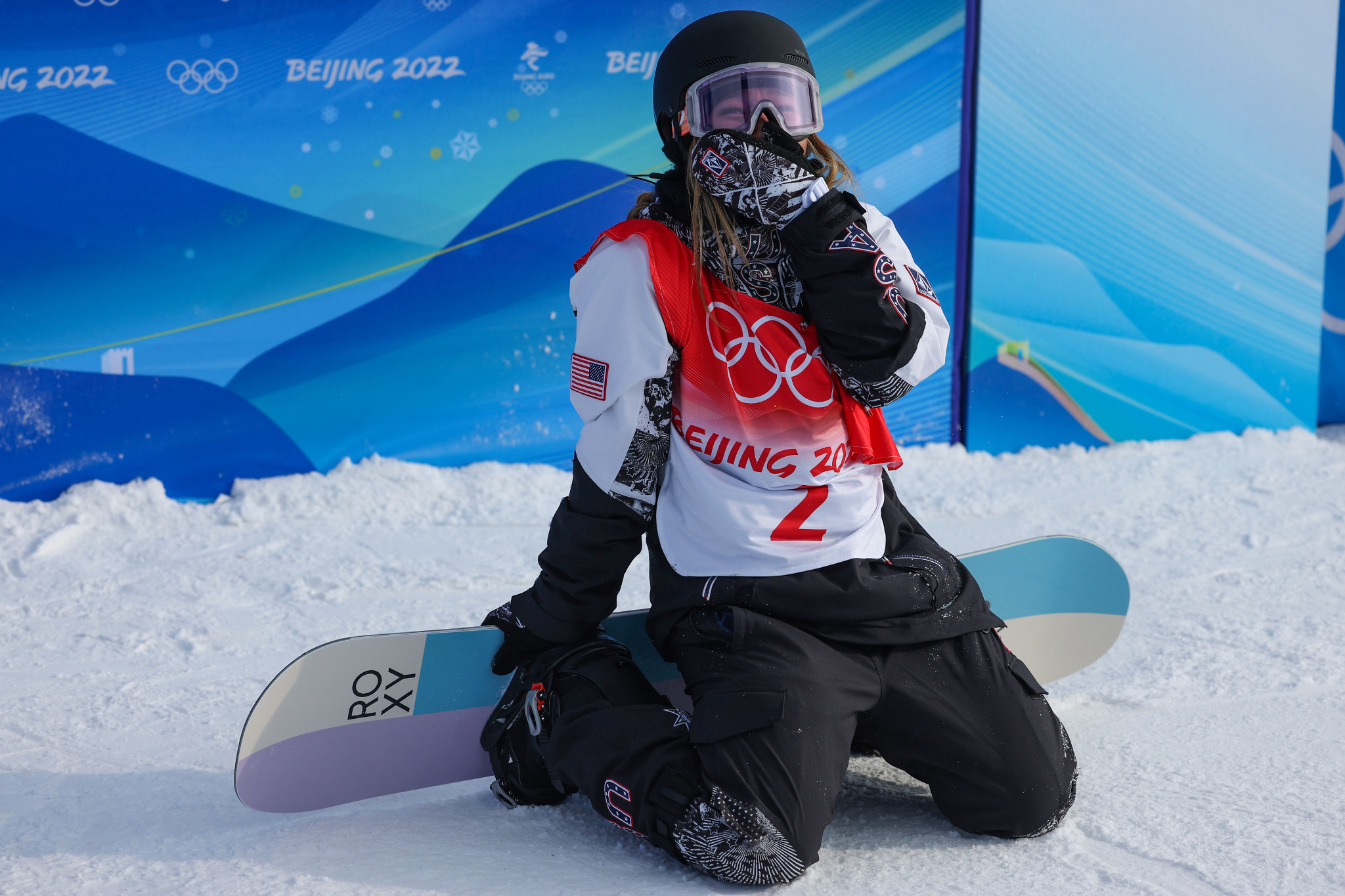 Chloe Kim of the United States retained her women's snowboard halfpipe title today ©Getty Images  