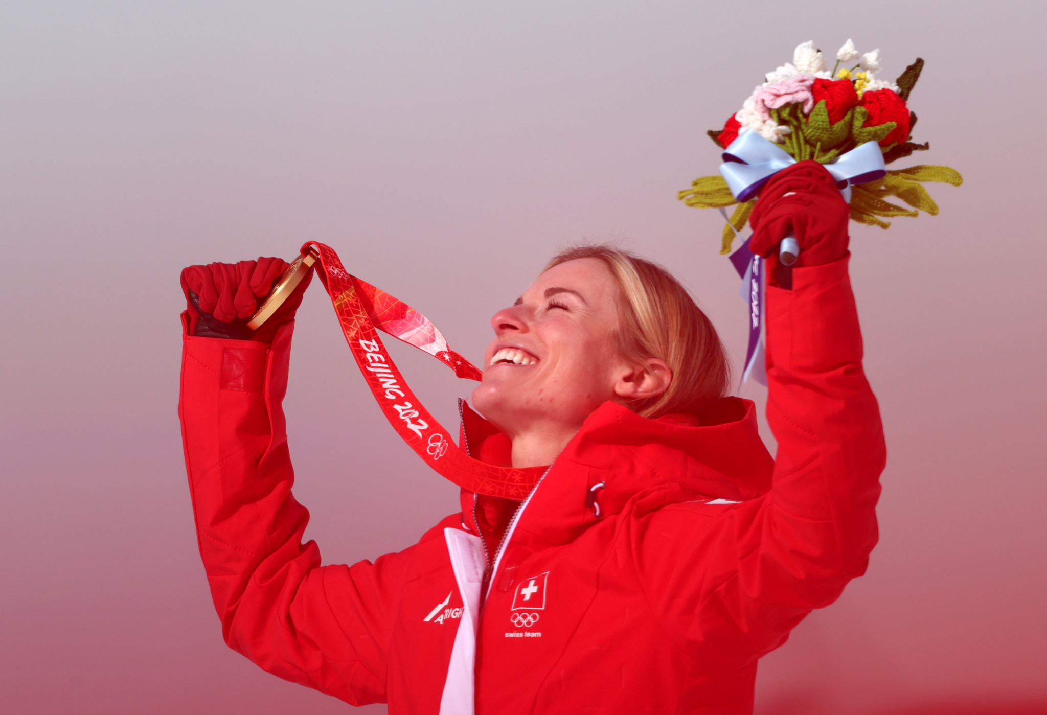 Lara Gut-Behrami became an Olympic champion for the first time with a win in the super-G ©Getty Images