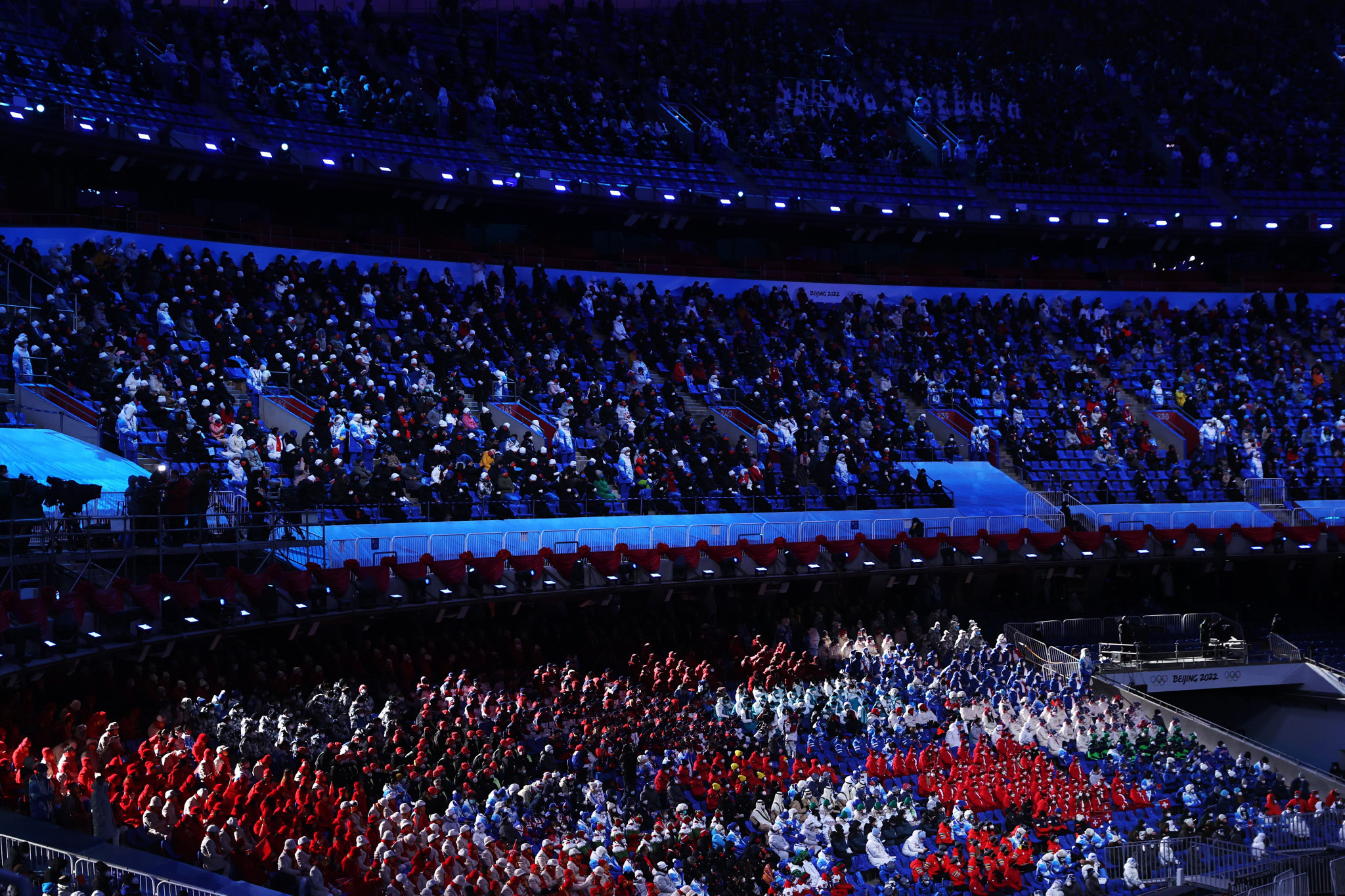 Around 1,500 spectators were inside the Beijing National Stadium to see the Opening Ceremony of the Winter Olympics ©Getty Images