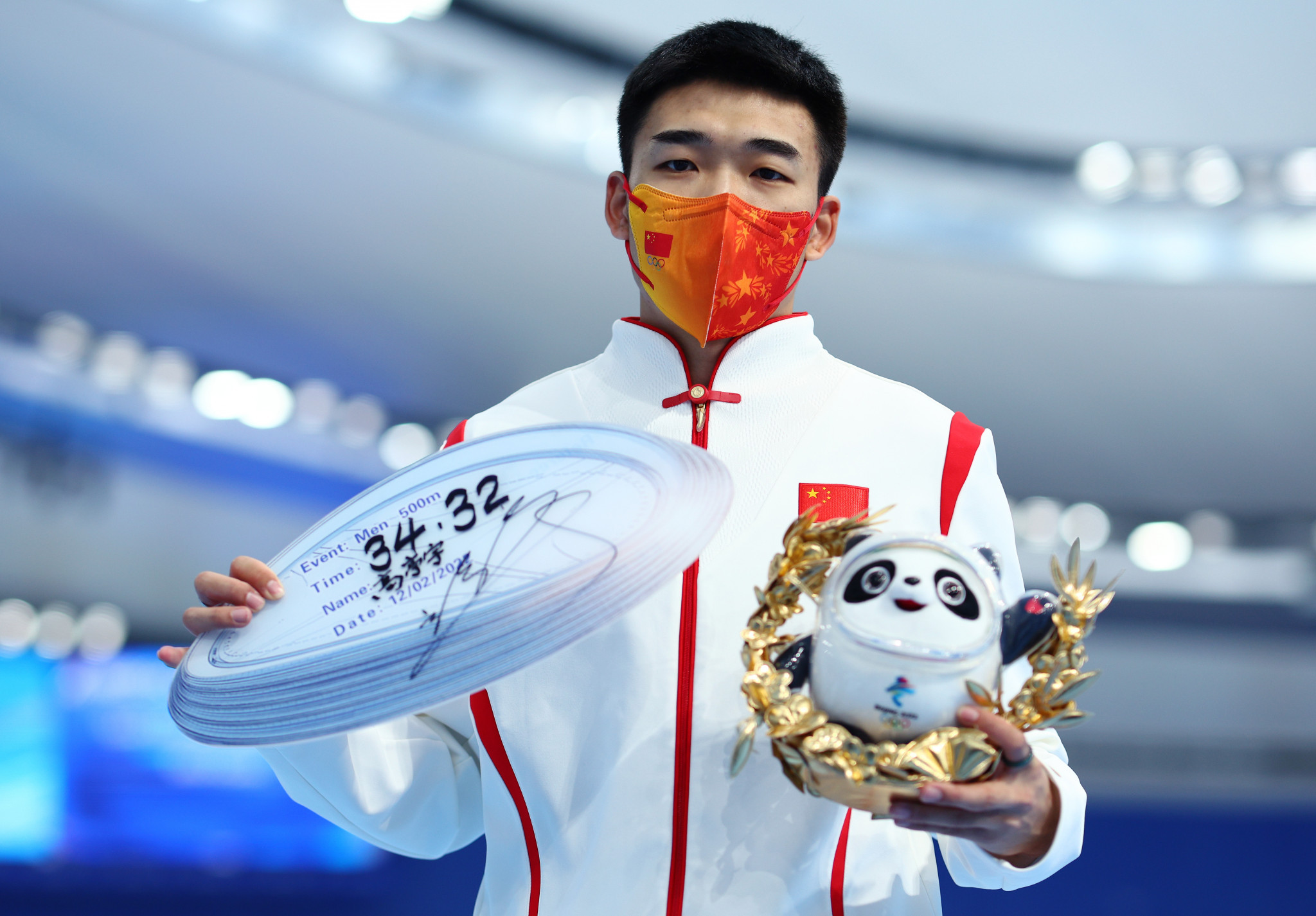 Gao Tingyu is the first Chinese man to win a gold medal in Olympic speed skating ©Getty Images