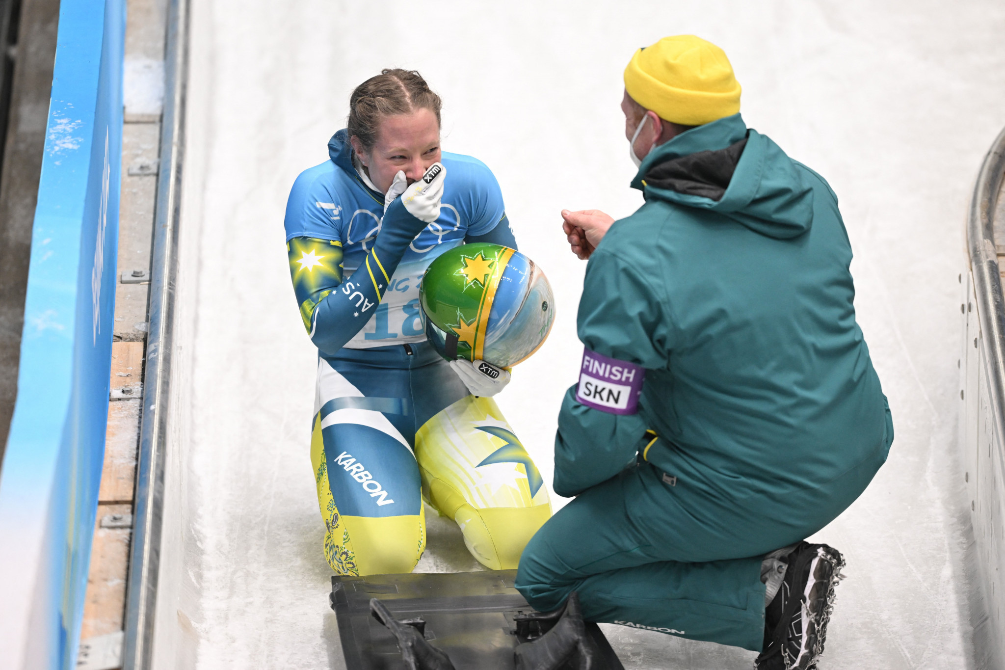 Jaclyn Narracott secured Australia's first-ever skeleton medal with silver in Beijing ©Getty Images