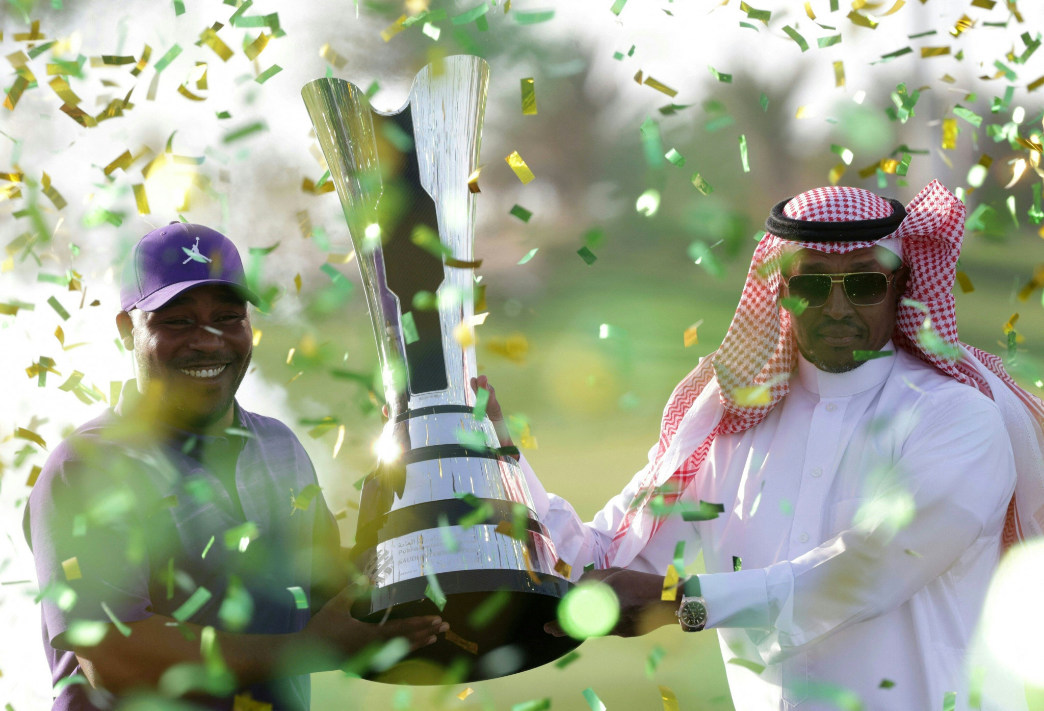 The chief executive and deputy chairman of Golf Saudi Majed Al Sorour, right, said membership of the EDGA showed 