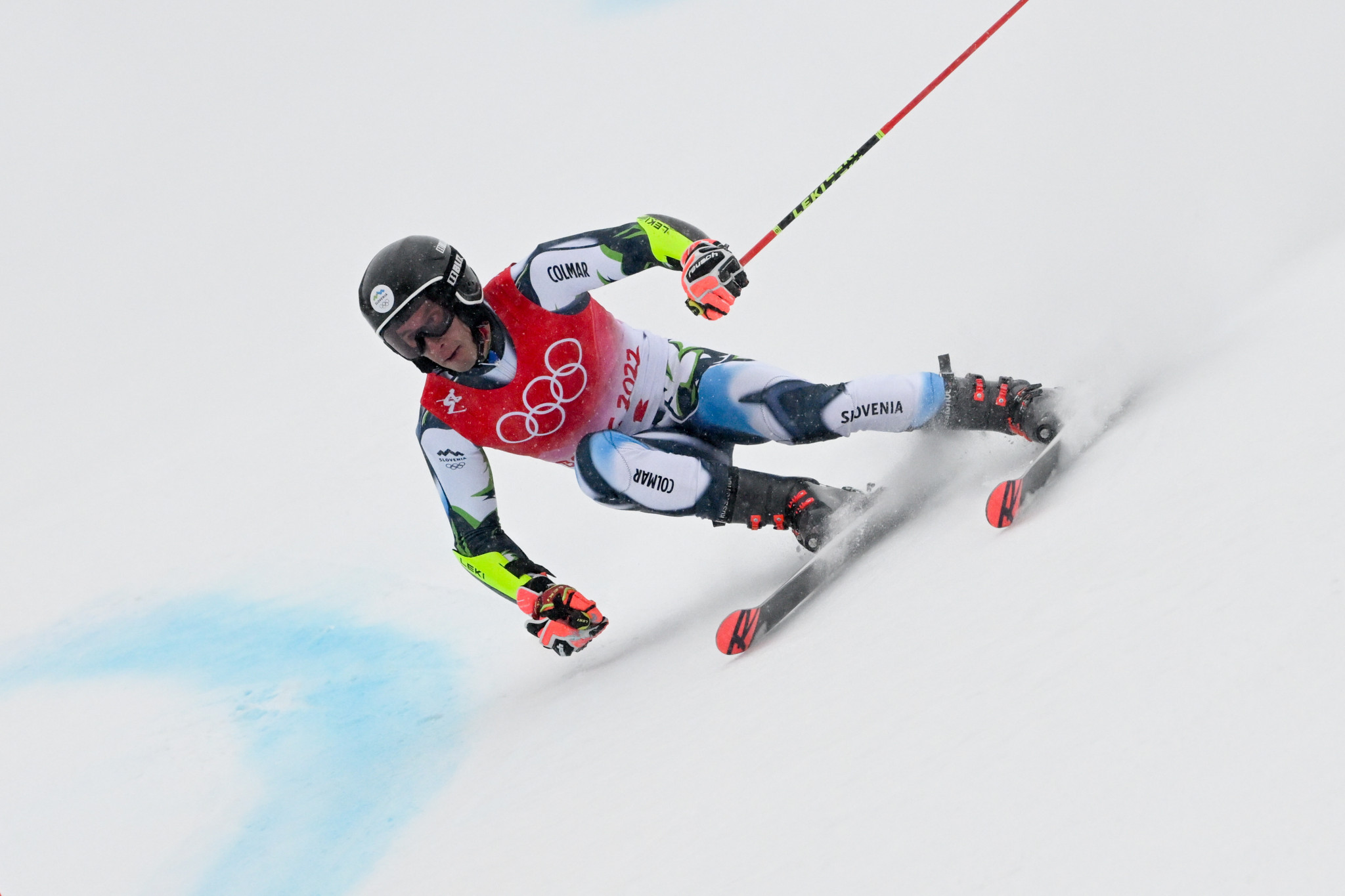 Žan Kranjec produced the fastest time on run two to claim the silver medal ©Getty Images